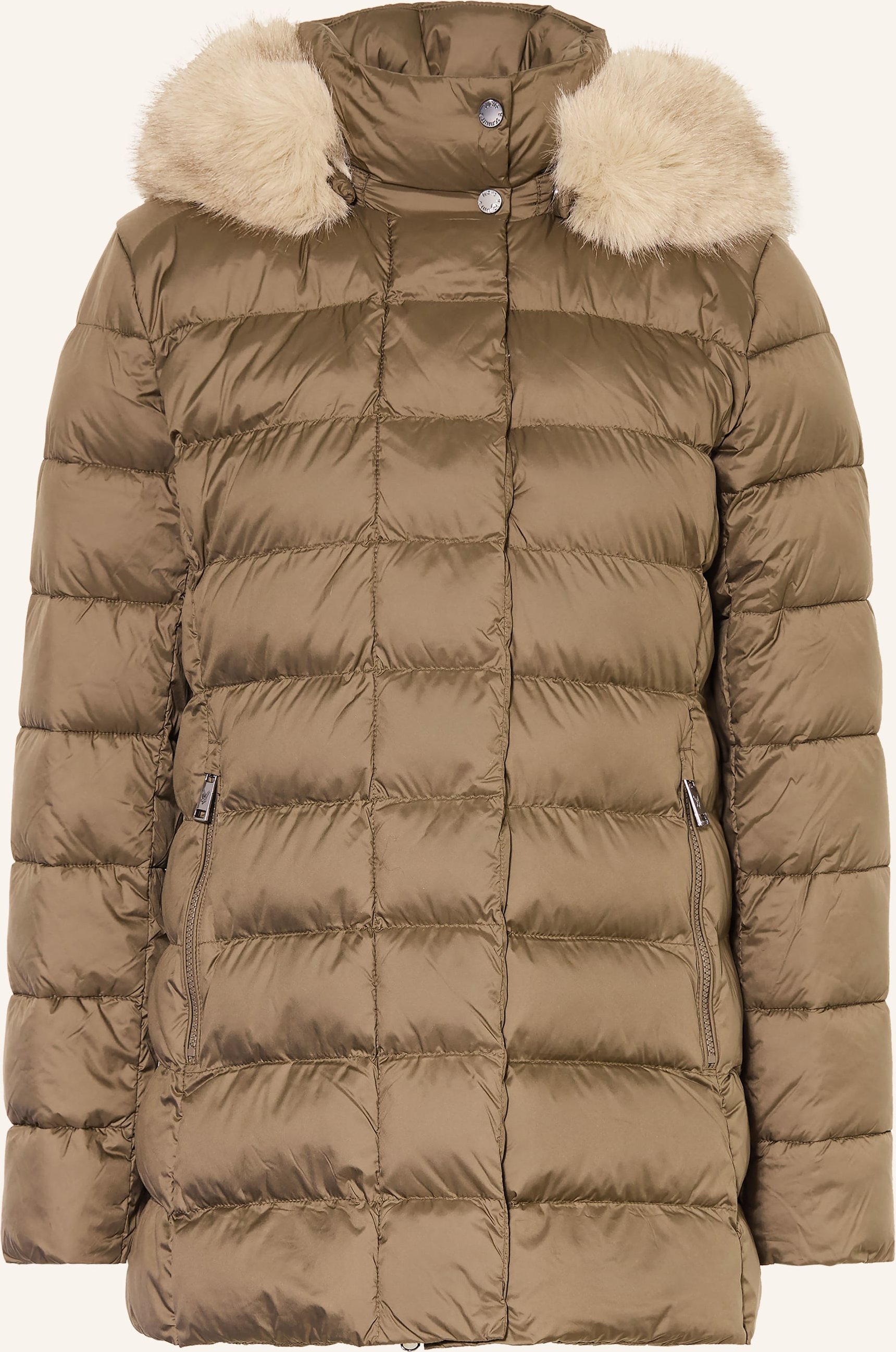 Fuchs Schmitt Steppjacke Mit Kunstfell Und Abnehmbarer Kapuze gruen