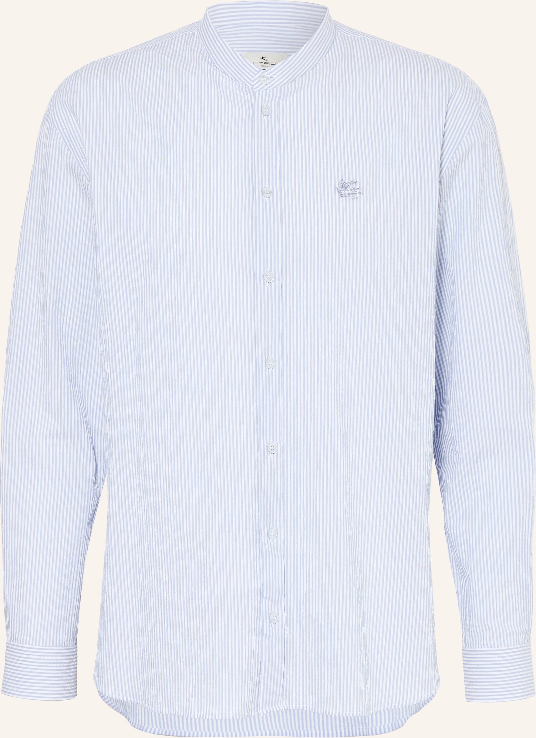Etro Hemd Comfort Fit Mit Stehkragen blau