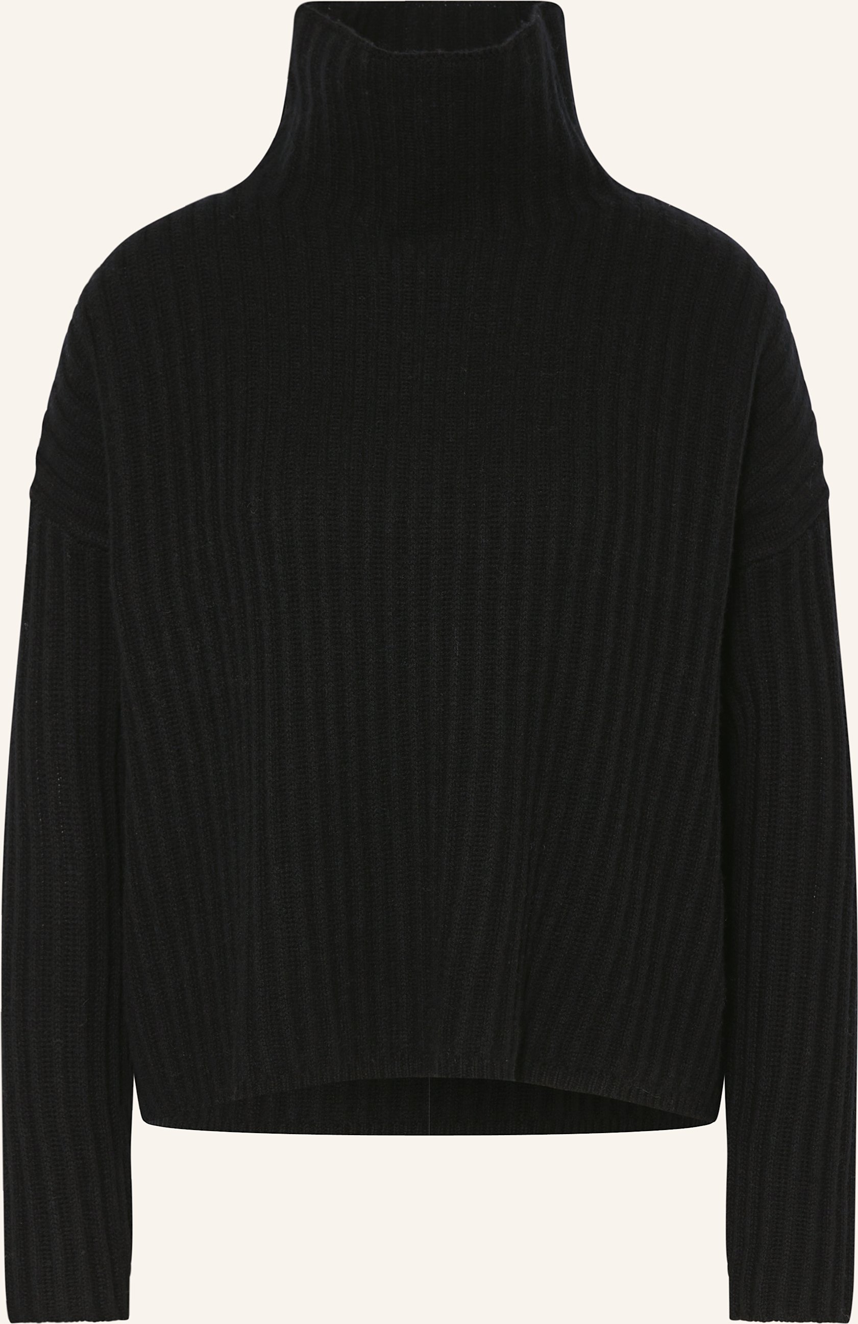 Mrs & Hugs Rollkragenpullover Mit Cashmere schwarz