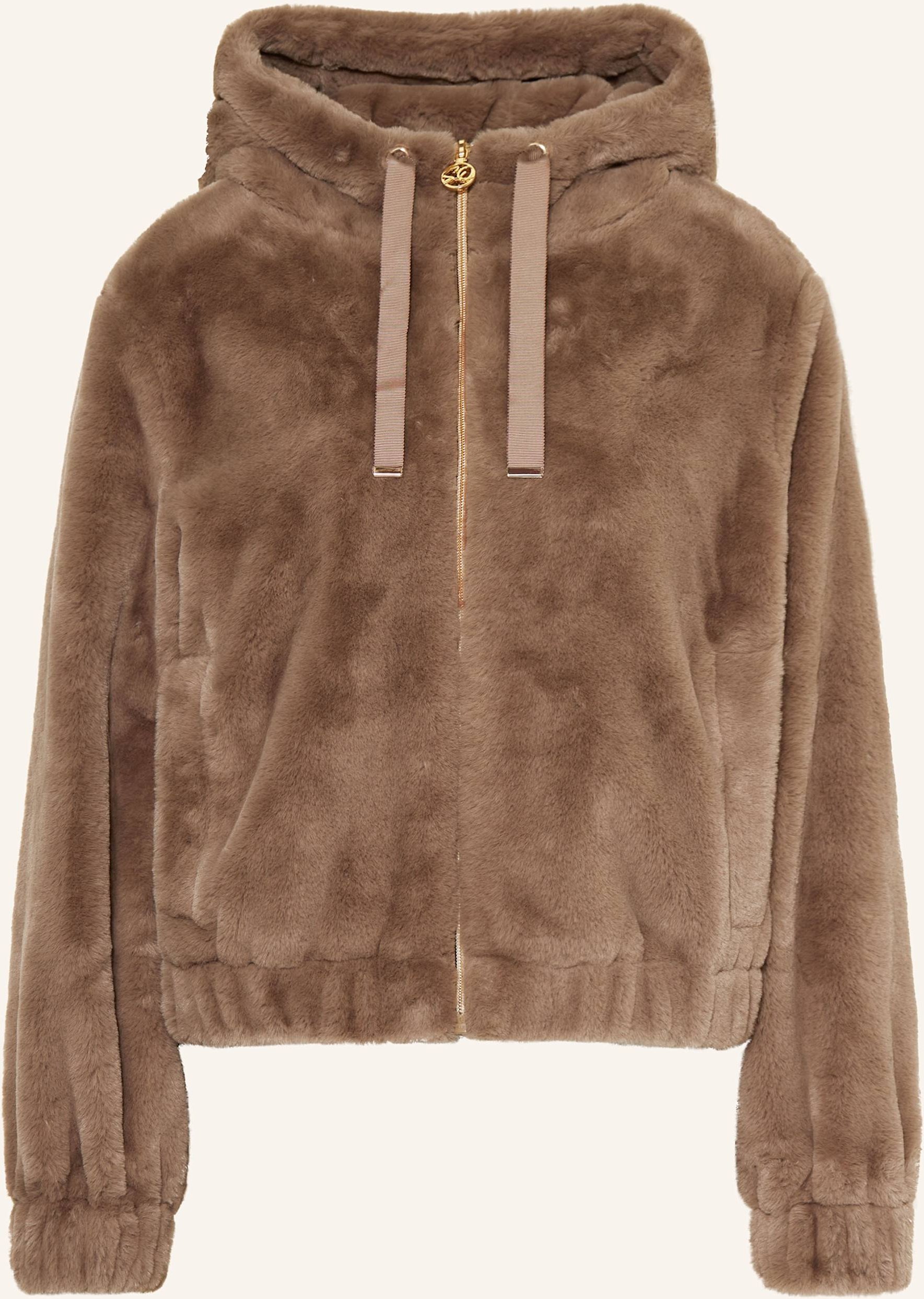 S.Oliver Black Label Kunstfell-Jacke braun