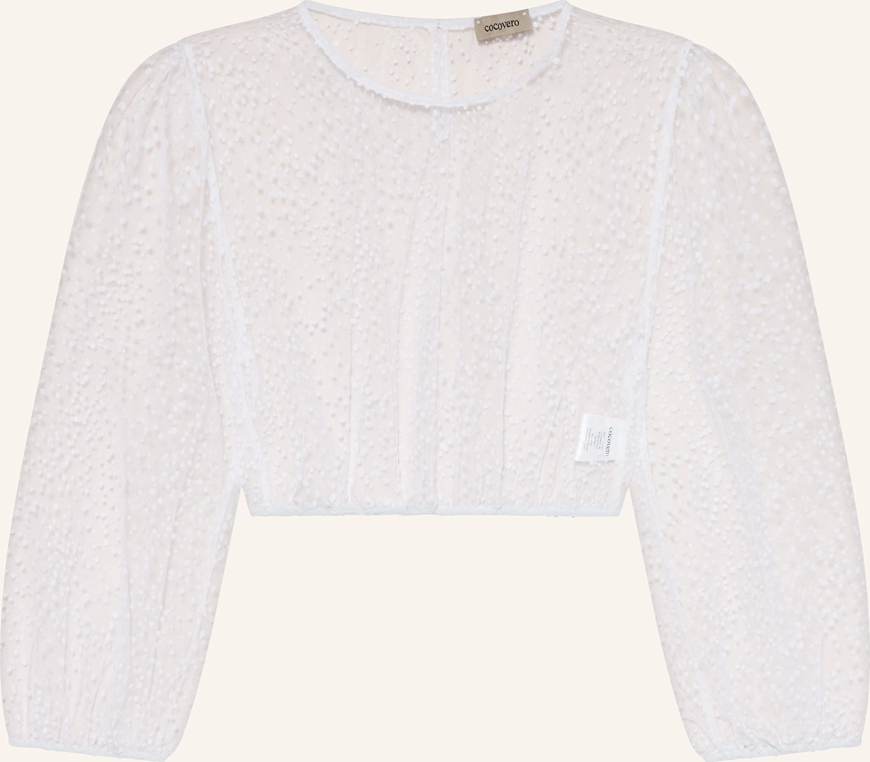 Cocovero Dirndlbluse Ophie Mit 3/4-Arm weiss