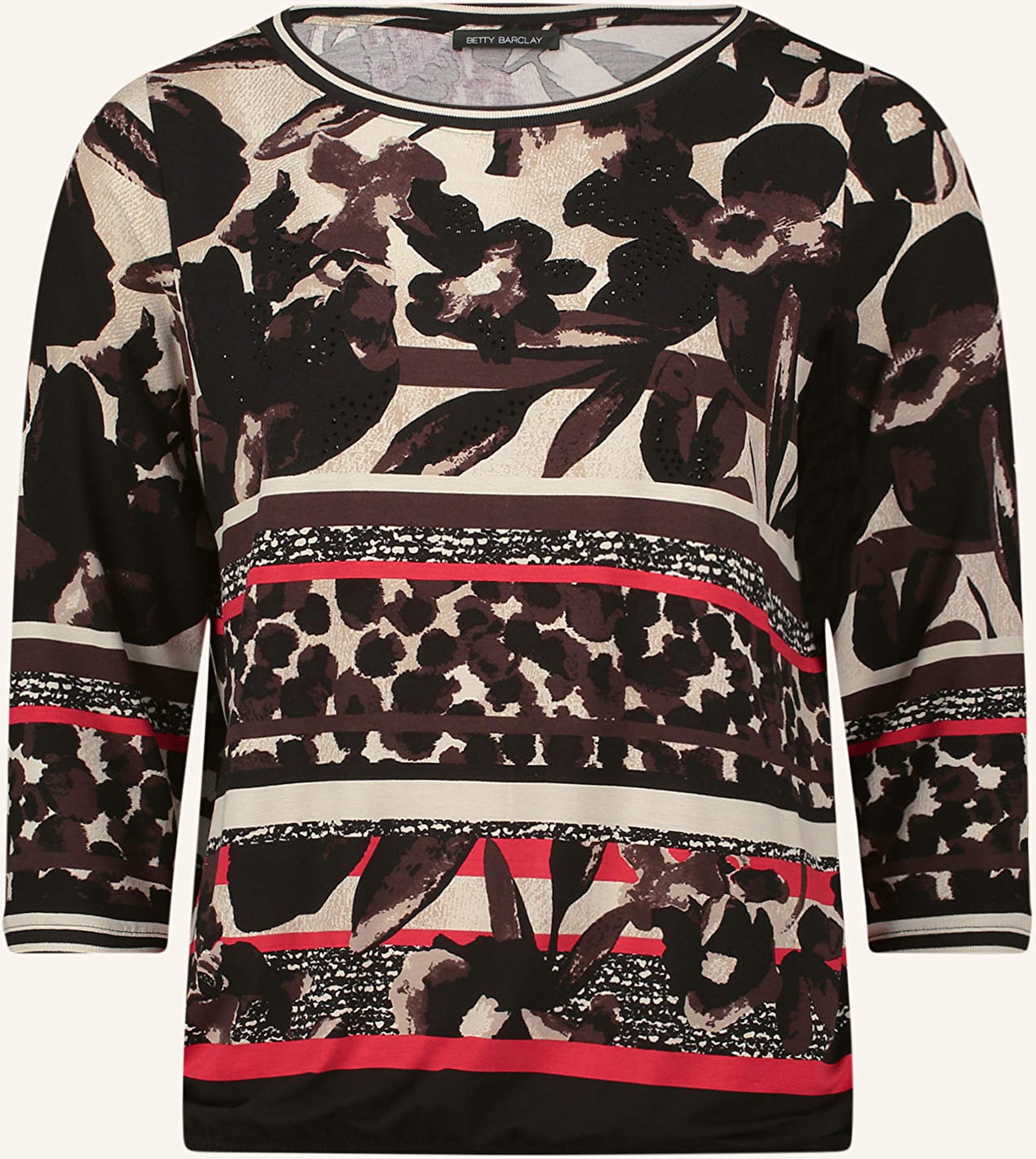 Betty Barclay Shirt Mit 3/4-Arm Und Schmucksteinen schwarz