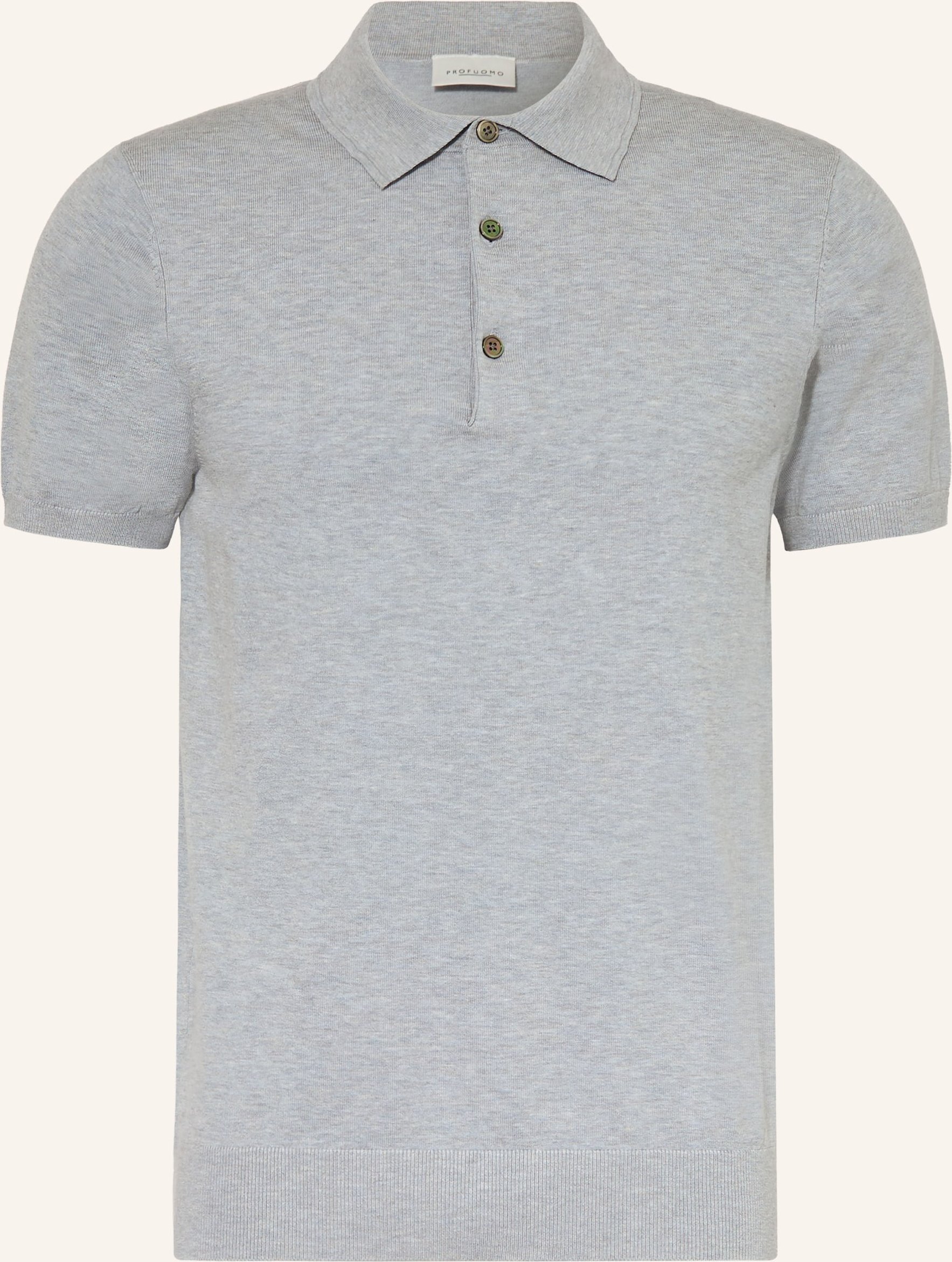 Profuomo Strick-Poloshirt blau