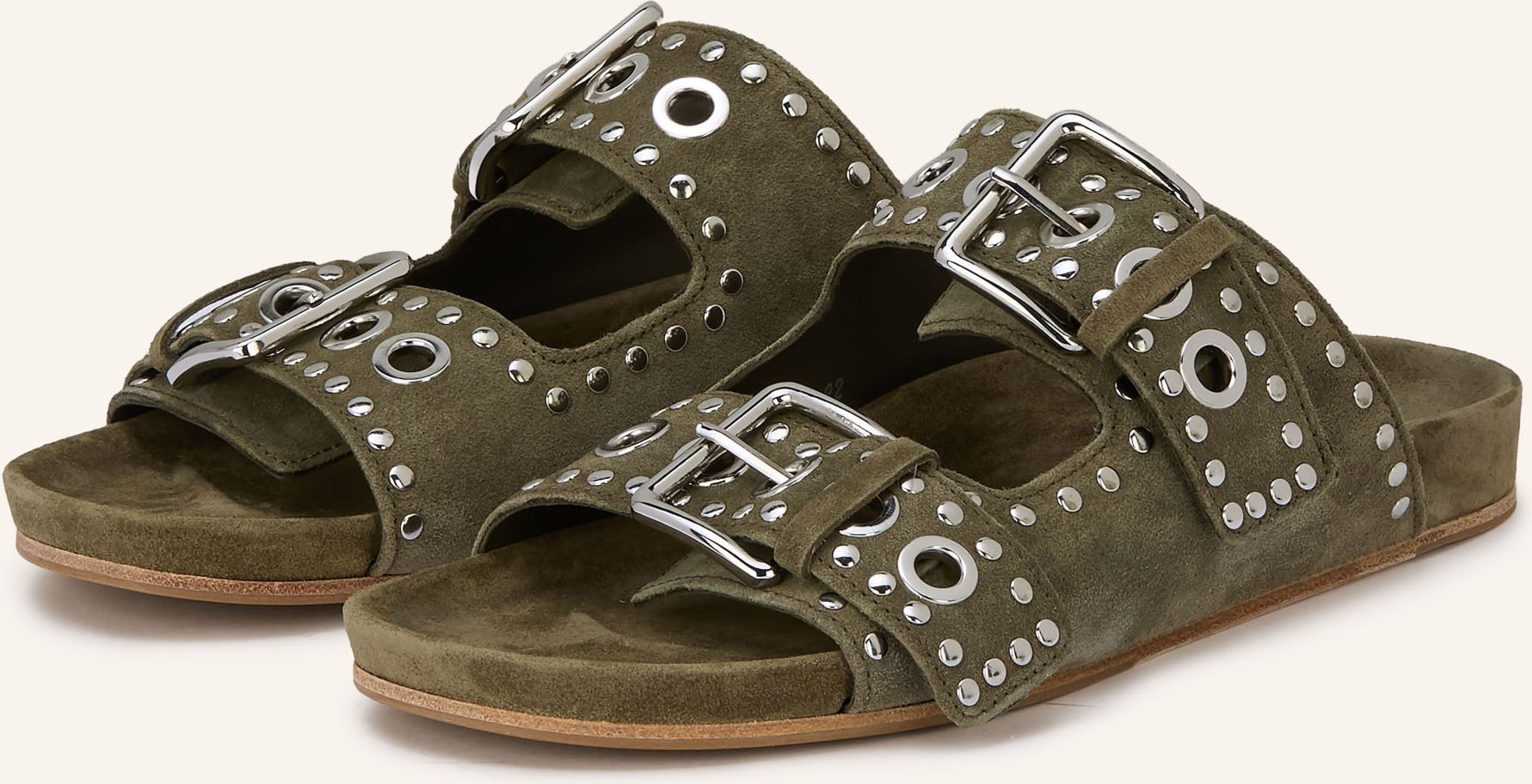 Kennel & Schmenger Pantoletten Love Mit Nieten gruen