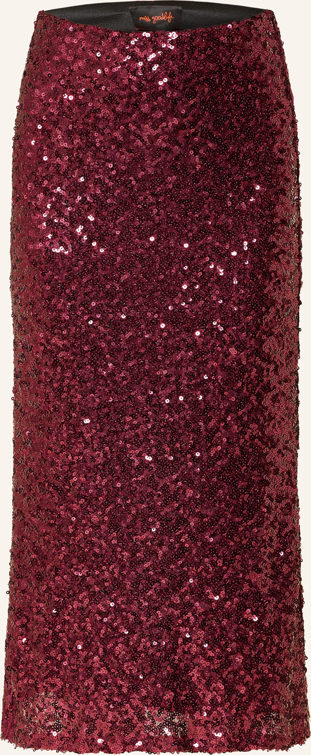 Miss Goodlife Rock Mit Pailletten rot