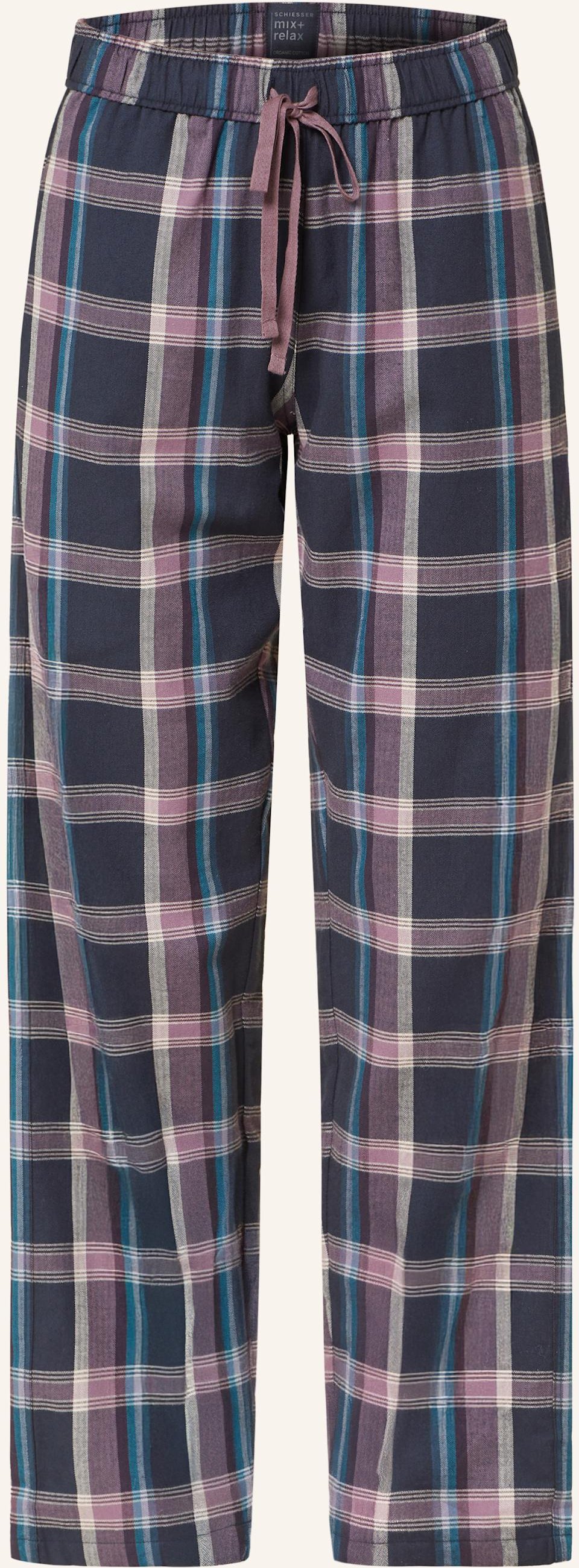 Schiesser Schlafhose Mix+Relax Aus Flanell lila
