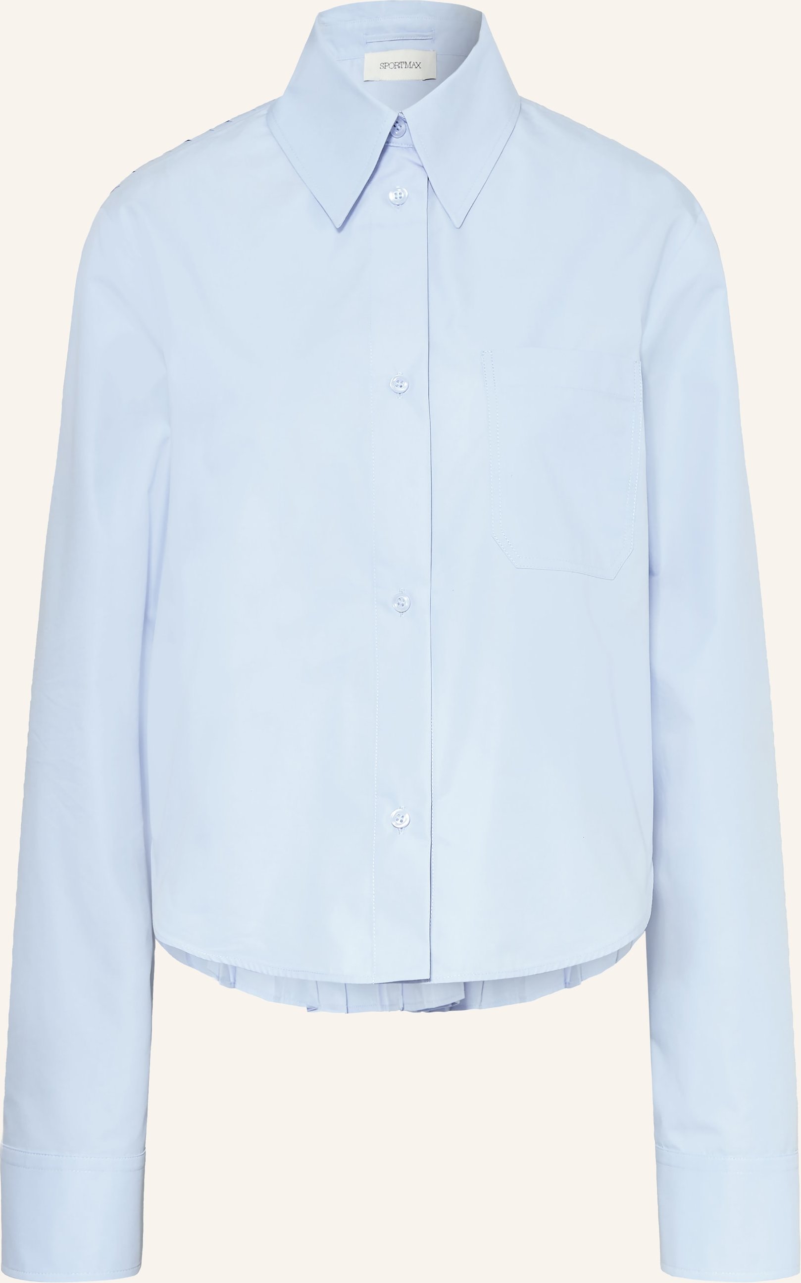 Sportmax Hemdbluse Ceppo Mit Plissees blau