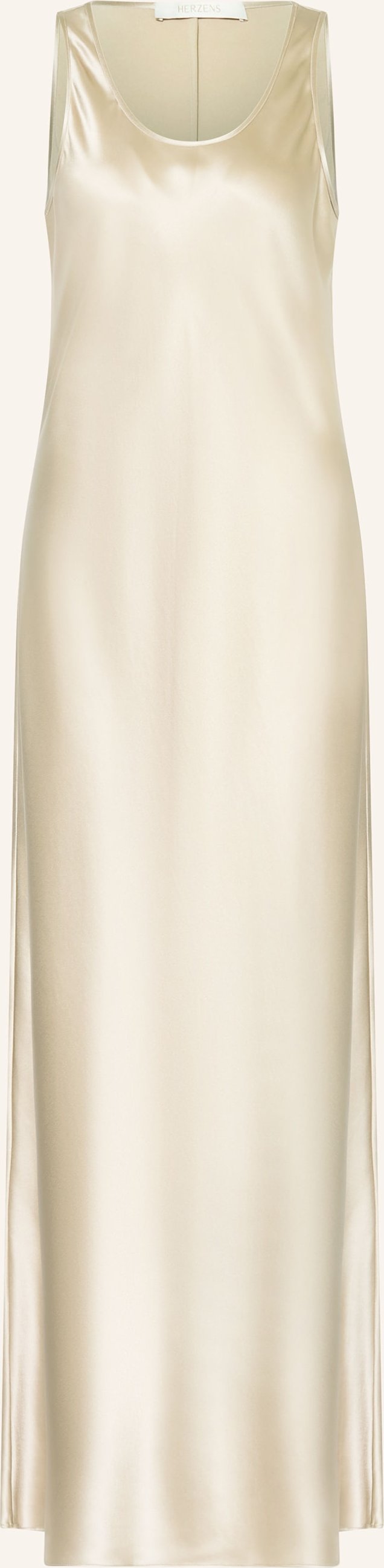 Herzens Satinkleid beige