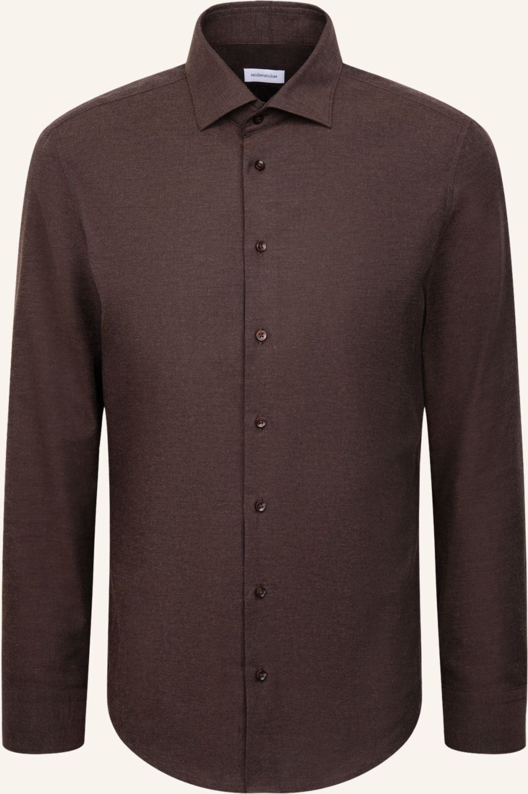 Seidensticker Flanellhemd Slim Fit braun