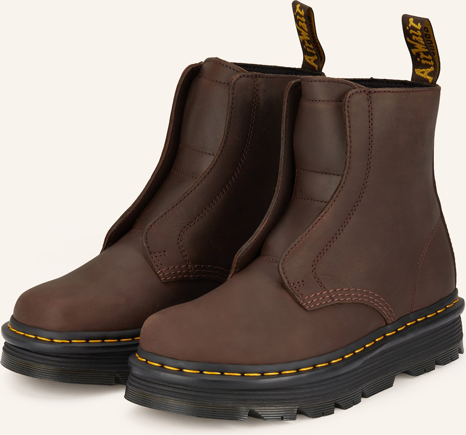 Thumbnail - Dr. Martens Plateau-Boots Zebzag Laceless braun