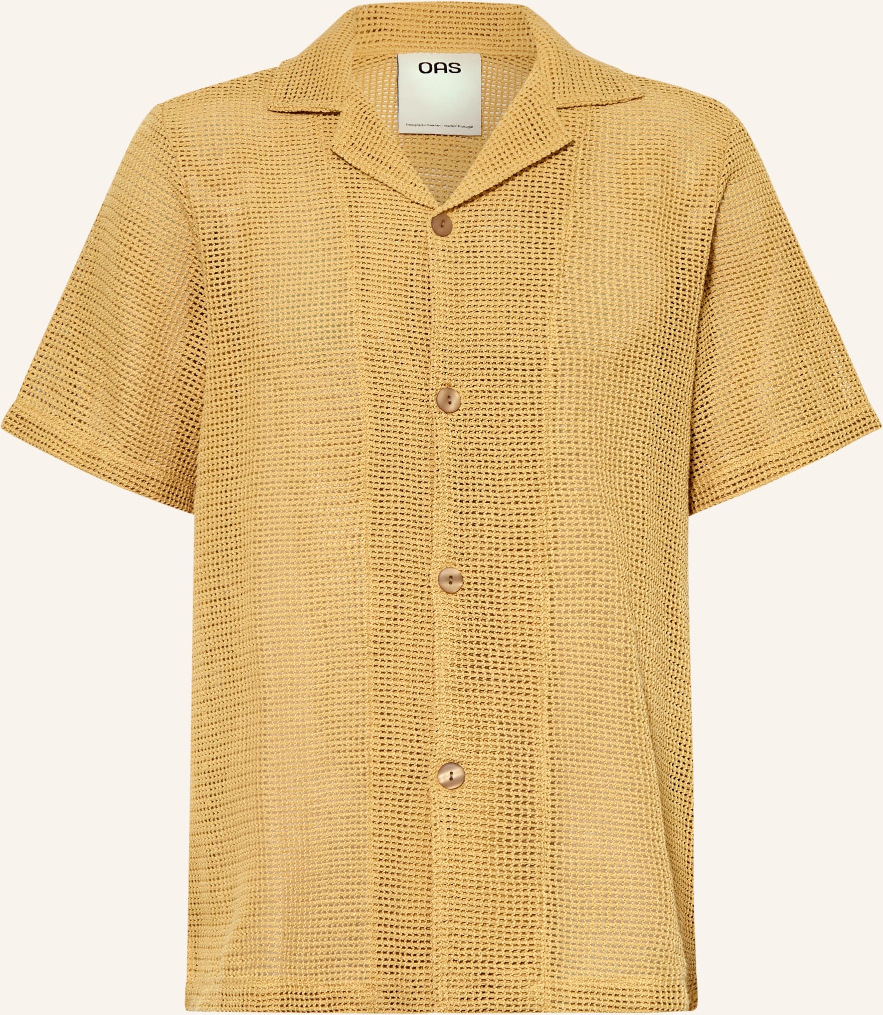 Oas Häkelhemd Terra Comfort Fit gelb