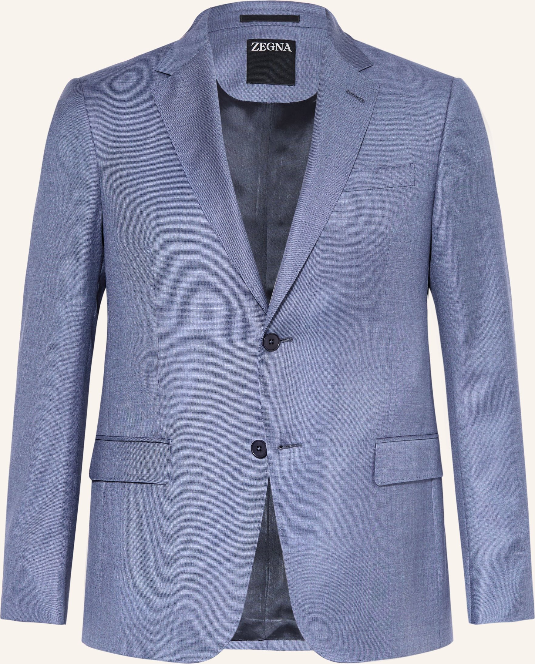 Zegna Anzug Pinpoint Regular Fit blau