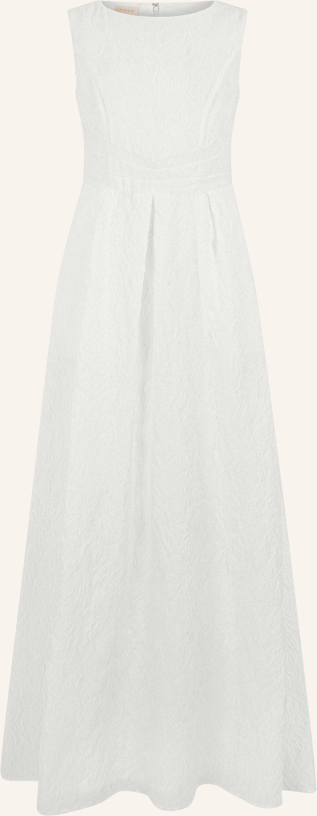 Apart Langes Jacquardkleid weiss