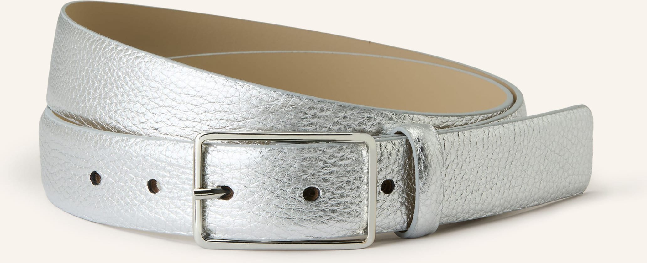 Abro Ledergürtel silber