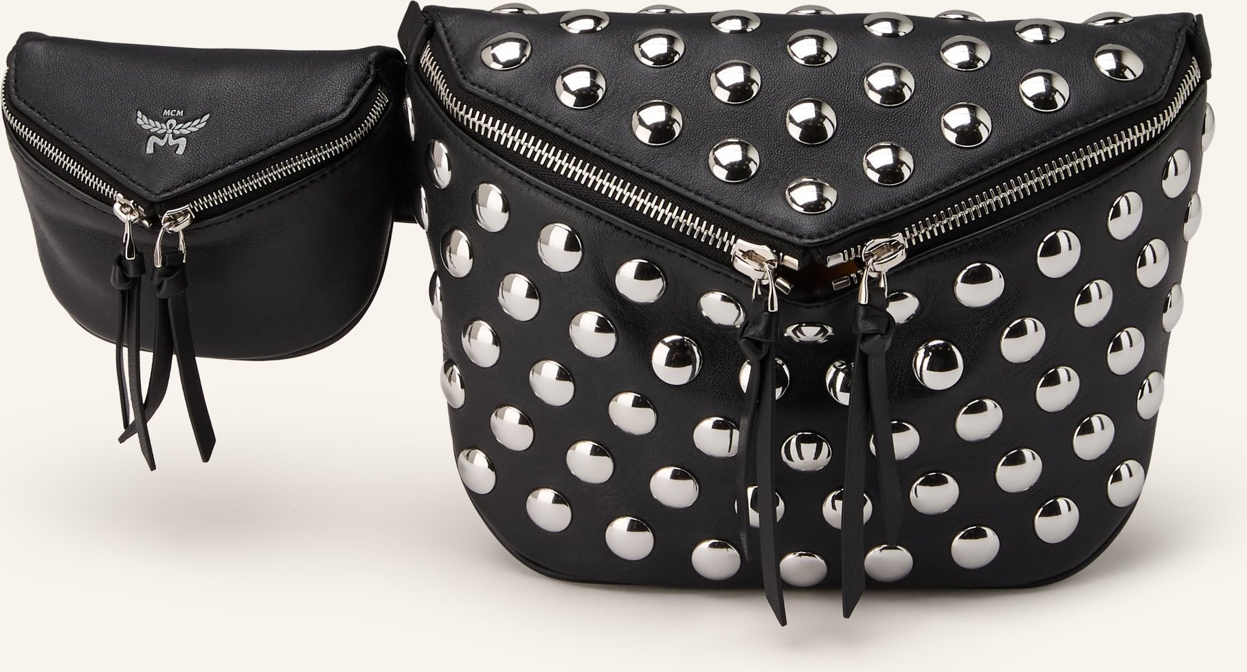 Mcm Gürteltasche Diamond 3d Mit Nieten schwarz