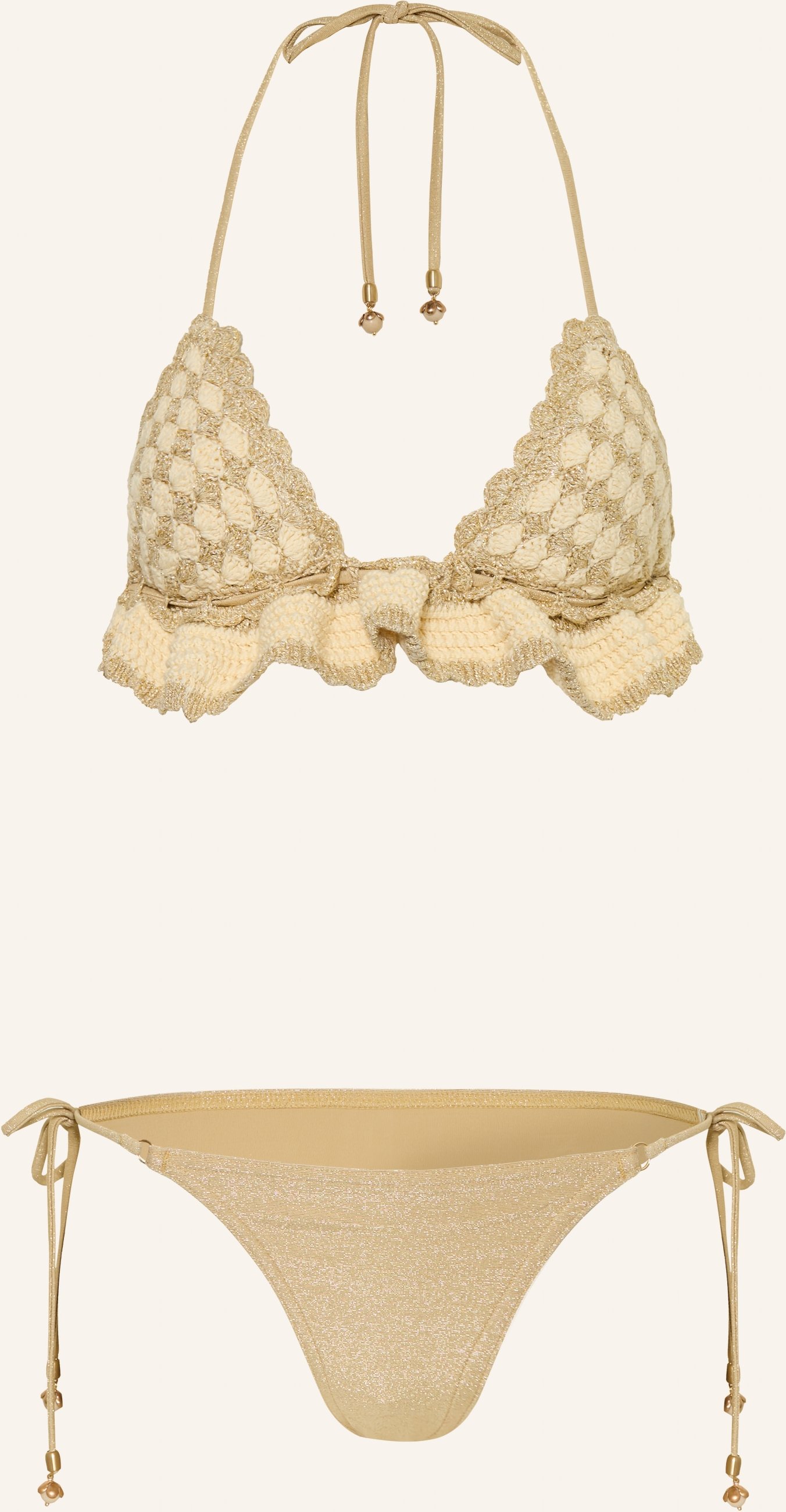 Zimmermann Triangel-Bikini Wanderlust Mit Glitzergarn gold