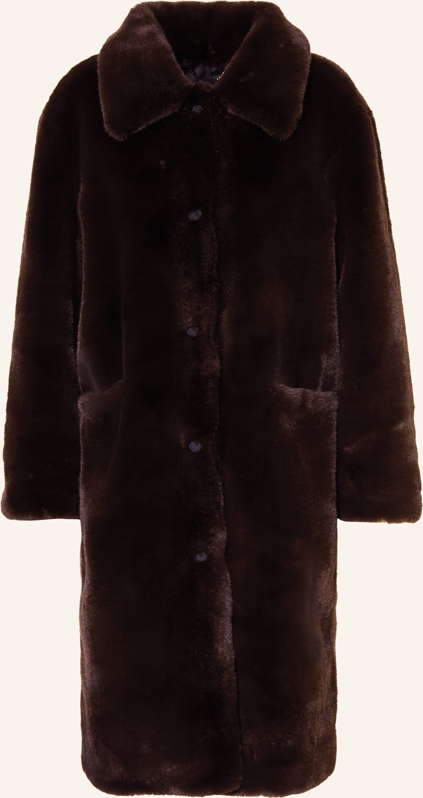 Allsaints Kunstfell-Mantel Sora braun