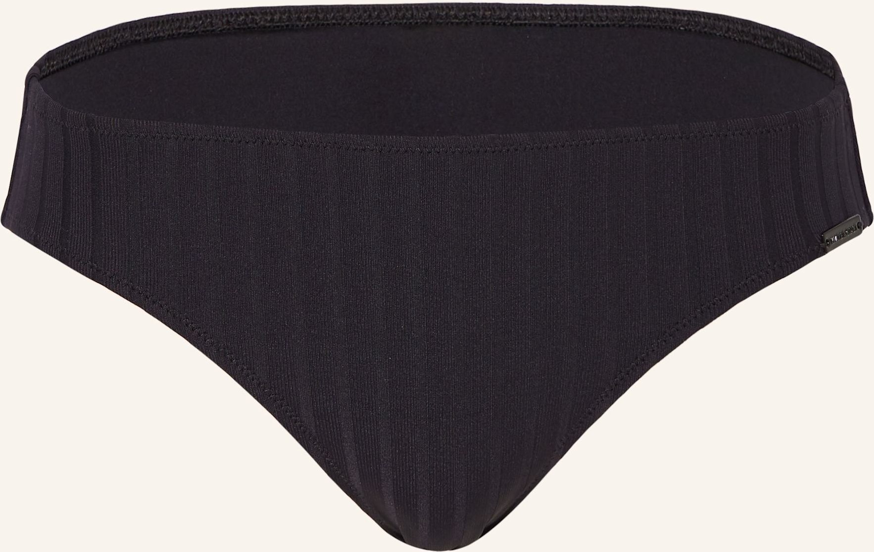 Watercult Basic-Bikini-Hose Henley Rib schwarz