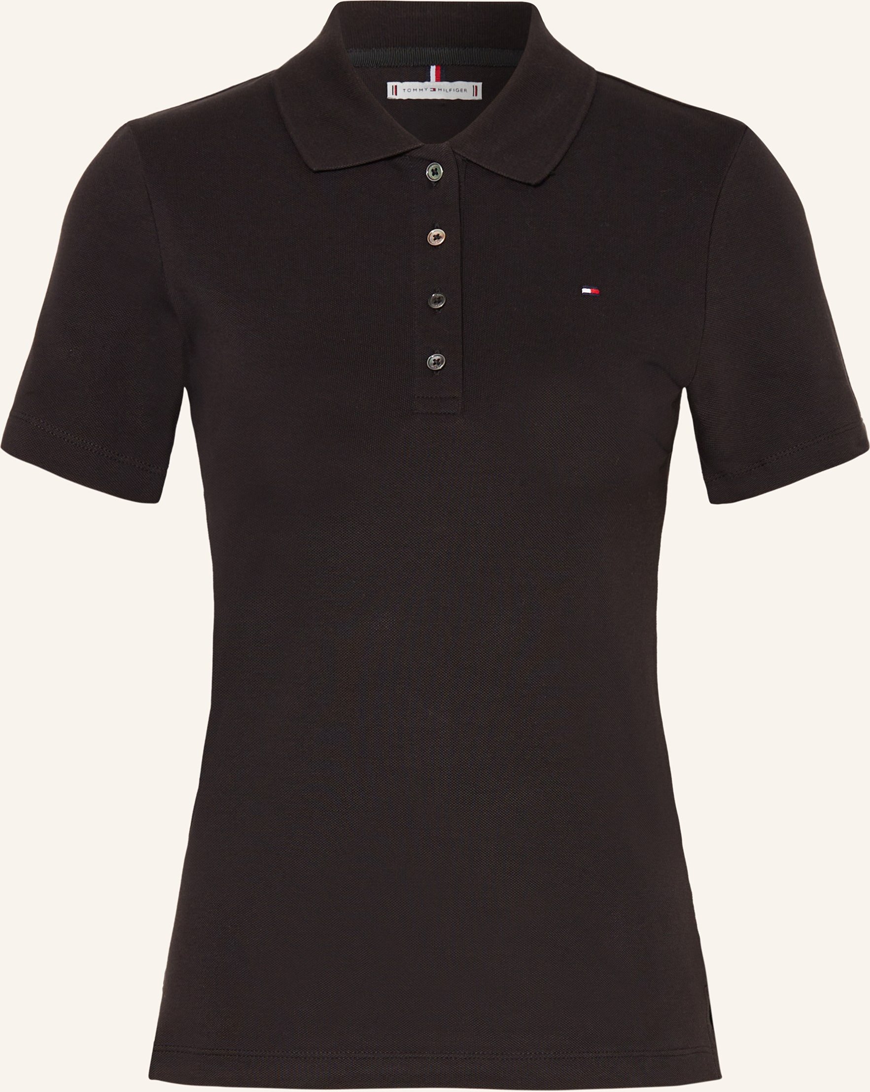 Tommy Hilfiger Piqué-Poloshirt schwarz
