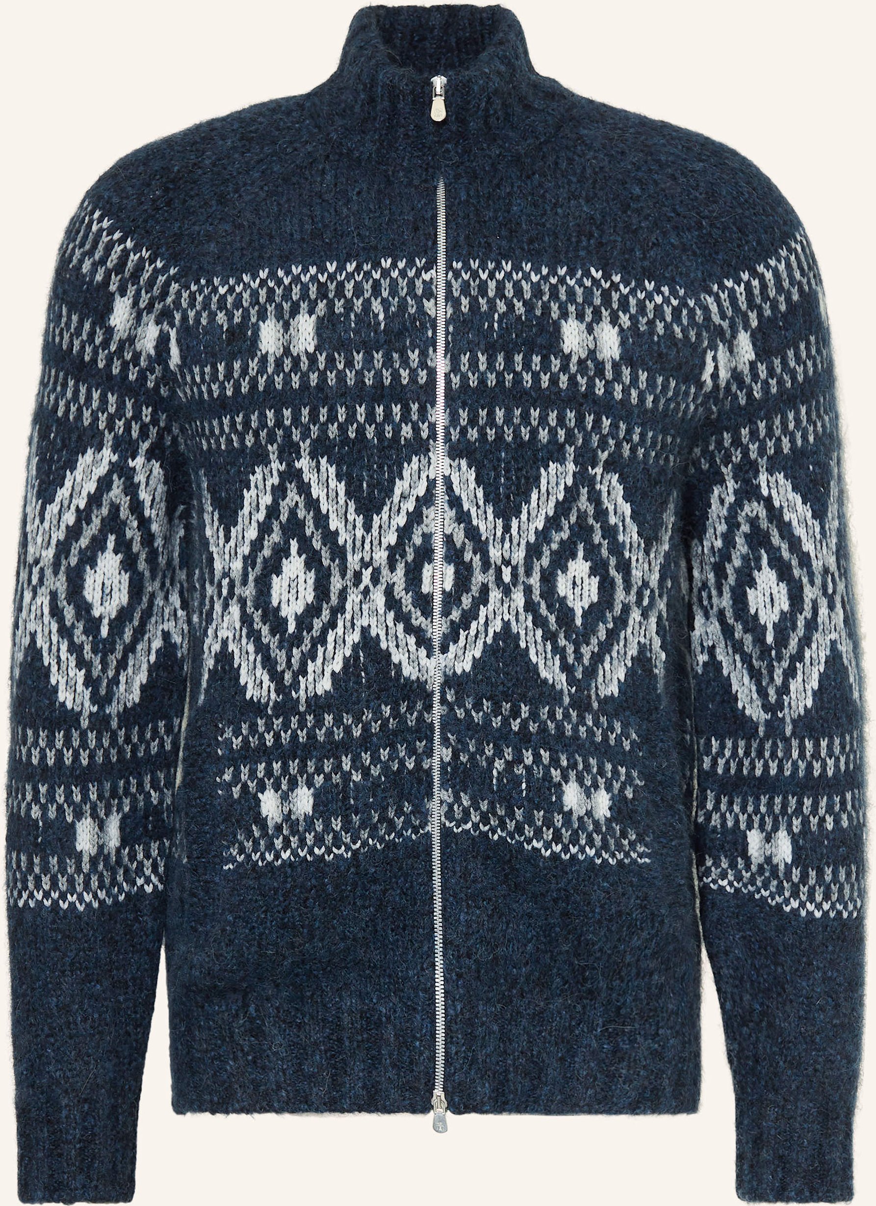 Thumbnail - Brunello Cucinelli Strickjacke Aus Alpaka blau
