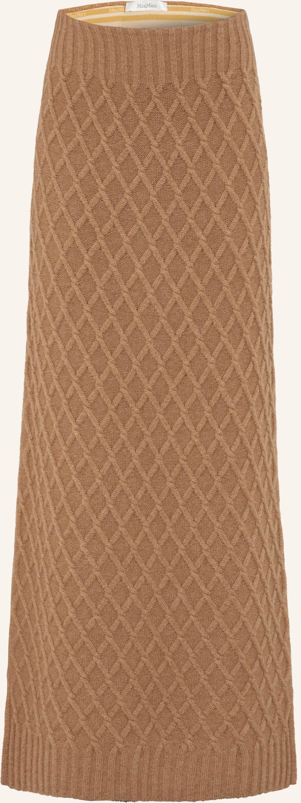 Thumbnail - Max Mara Strickrock Aus Kamelhaar braun