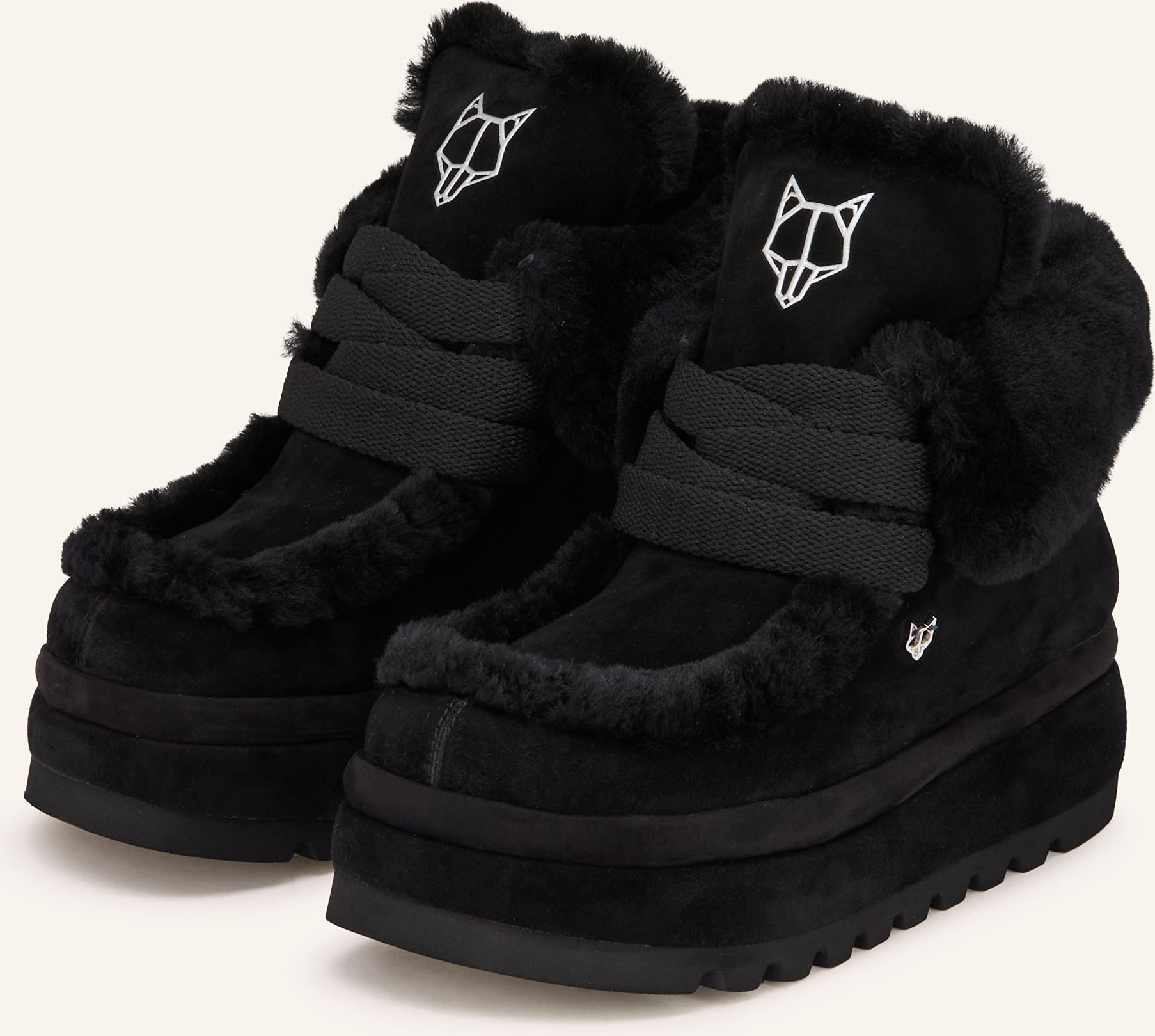 Naked Wolfe Schnürboots Bambi schwarz