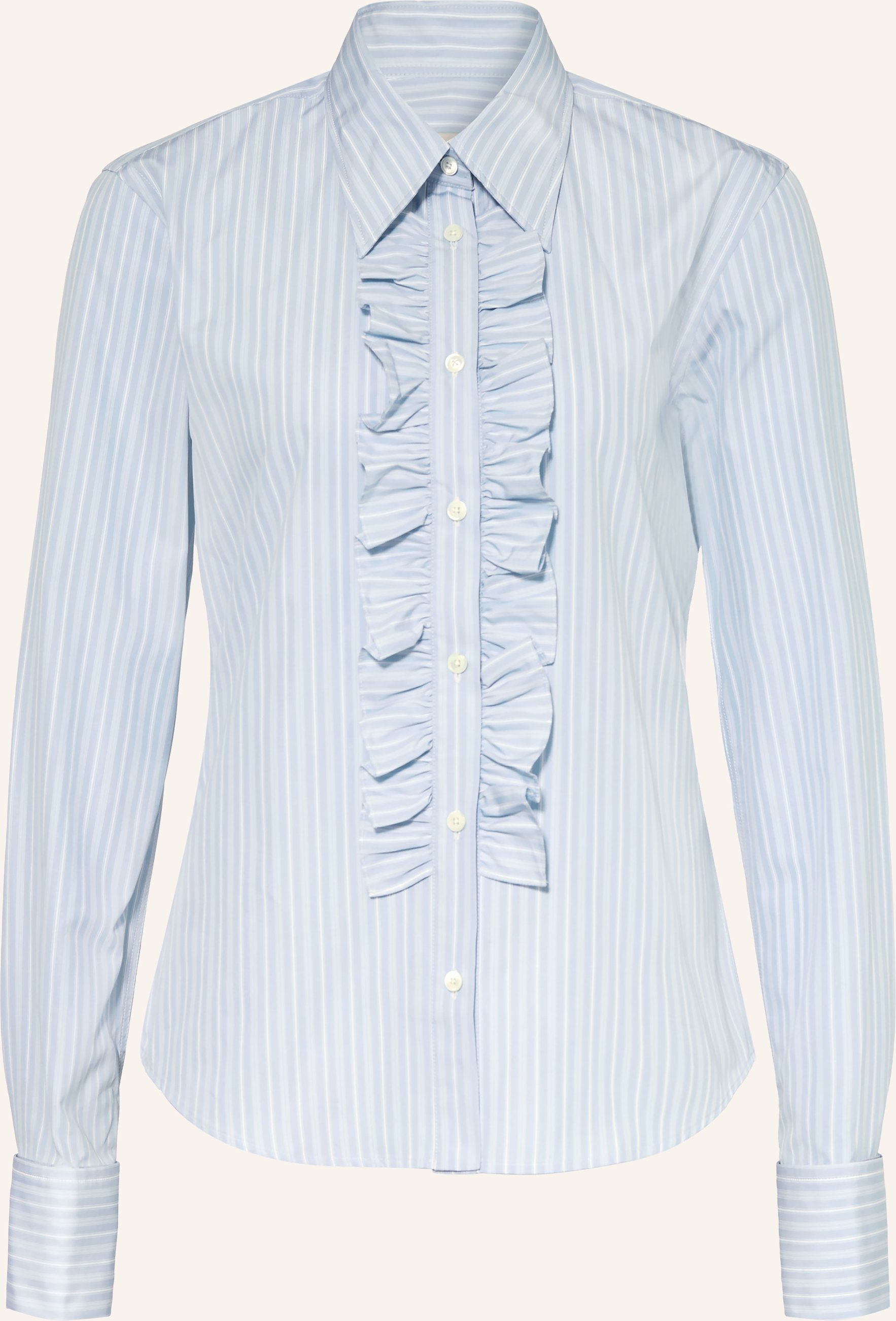 Ami Paris Hemdbluse Mit Rüschen blau