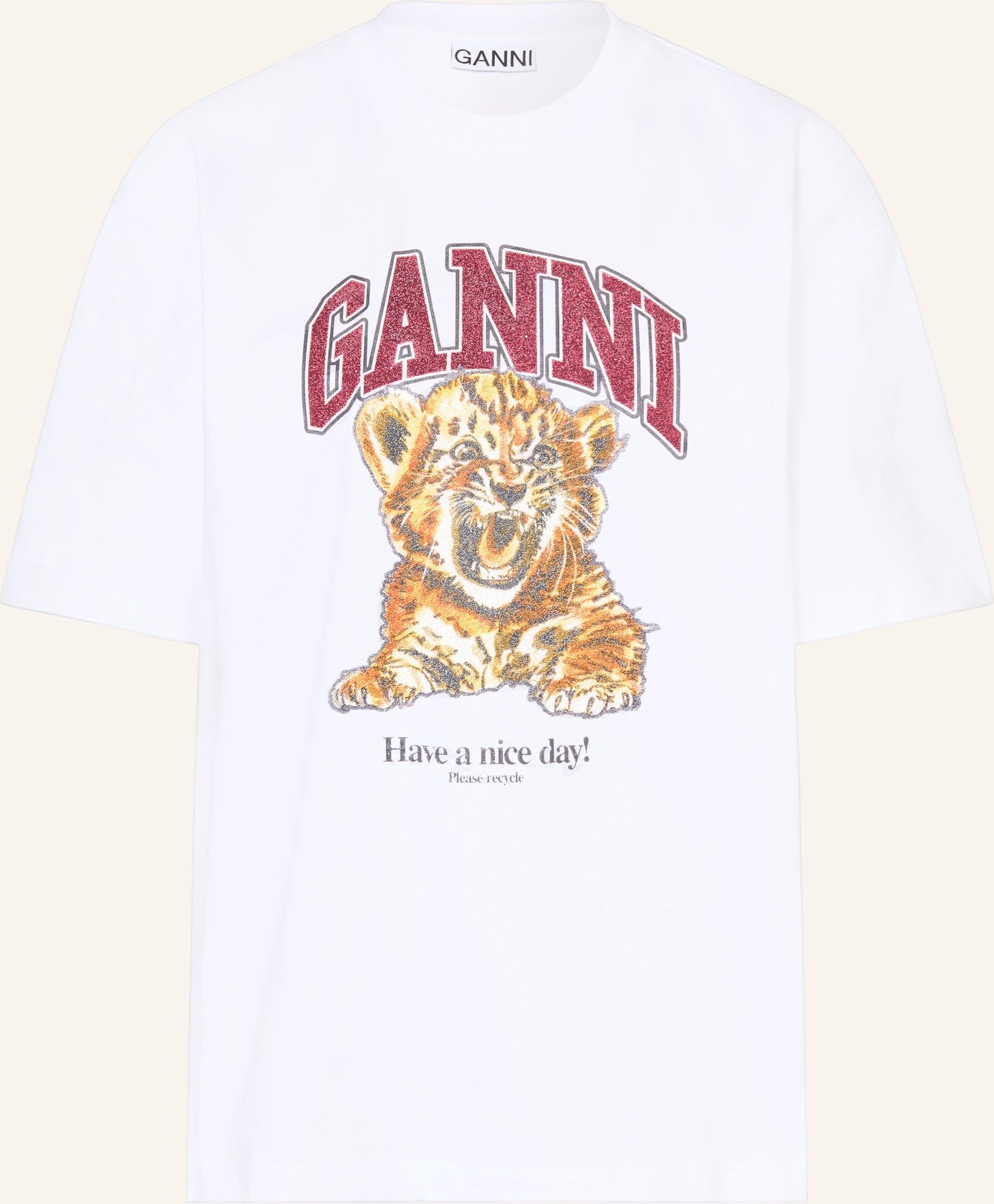 Ganni T-Shirt weiss