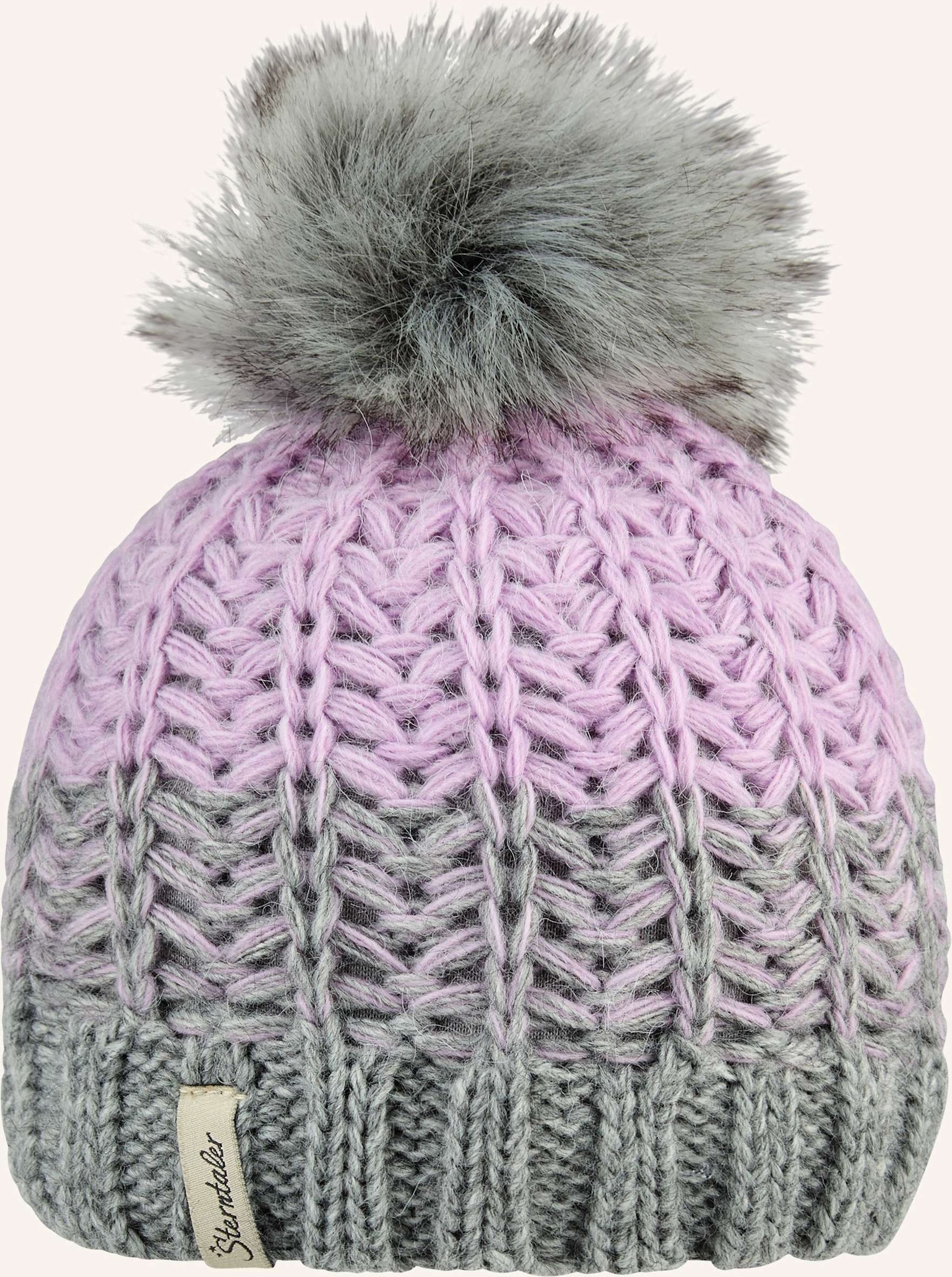 Sterntaler Strickmütze Farbverlauf silber