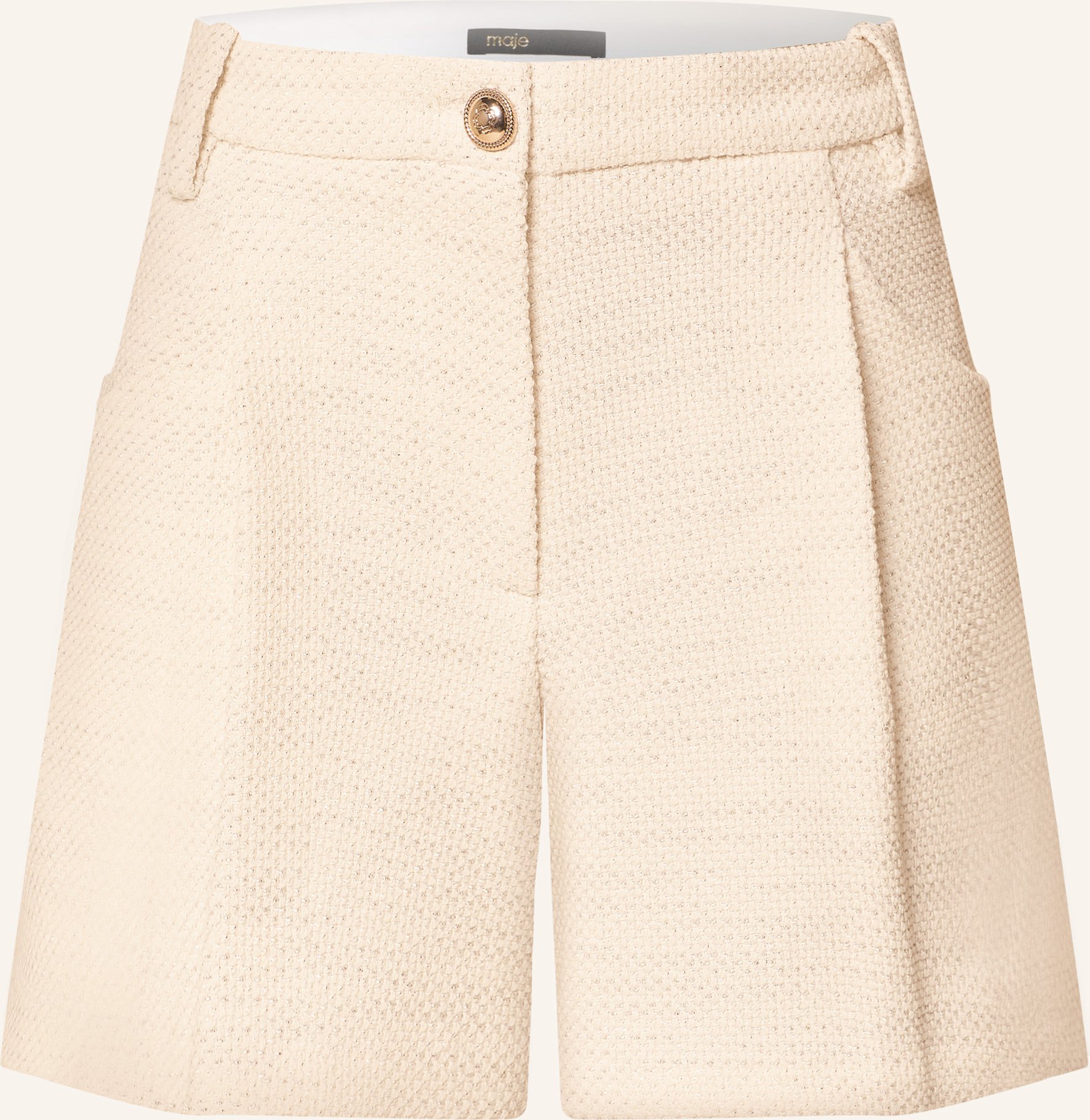 Thumbnail - Maje Shorts Mit Glitzergarn weiss