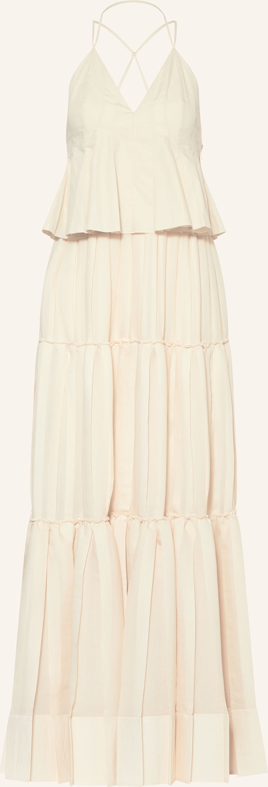 Thumbnail - Simkhai Plisseekleid Delania beige