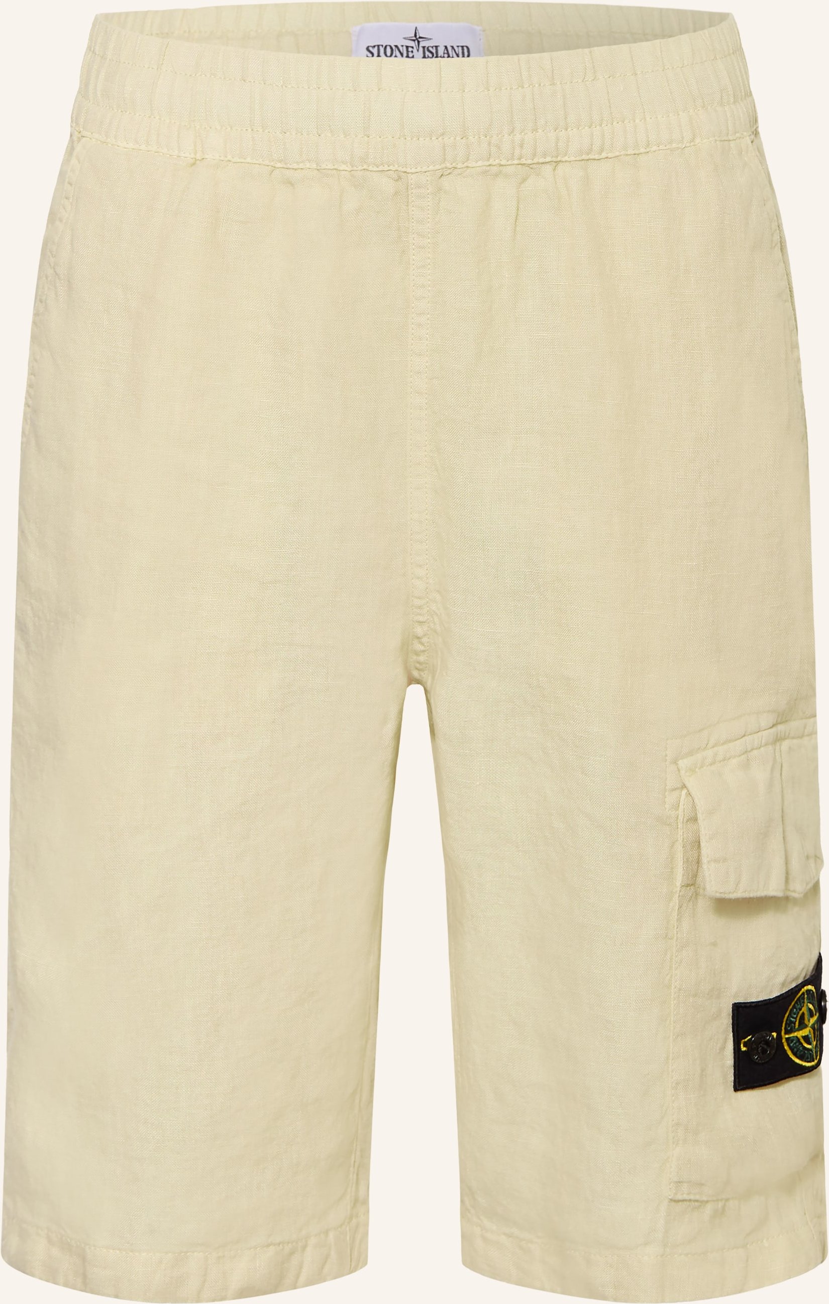 Stone Island Junior Cargoshorts Regular Fit Aus Leinen beige