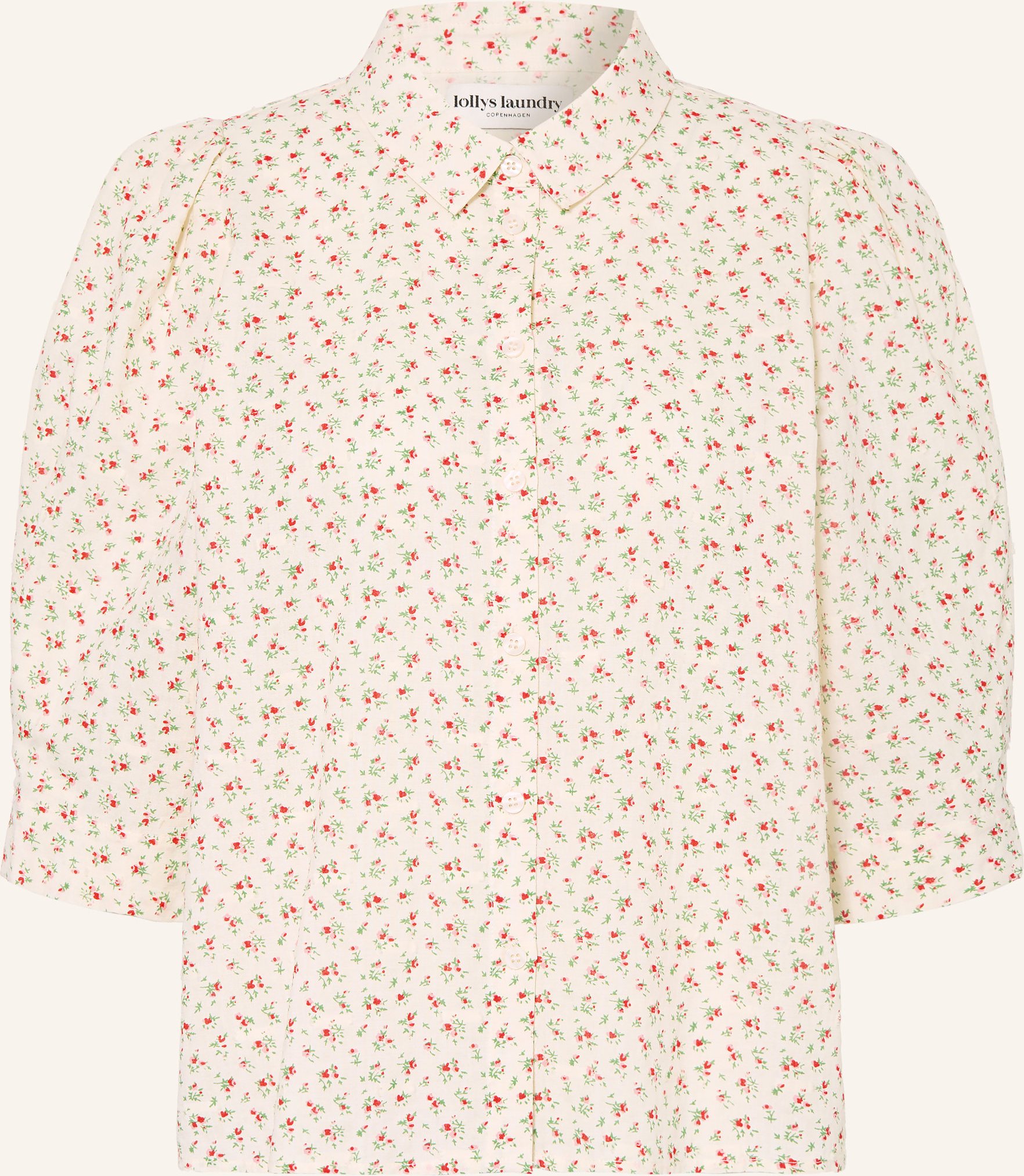 Lollys Laundry Hemdbluse Bonoll Mit 3/4-Arm rot