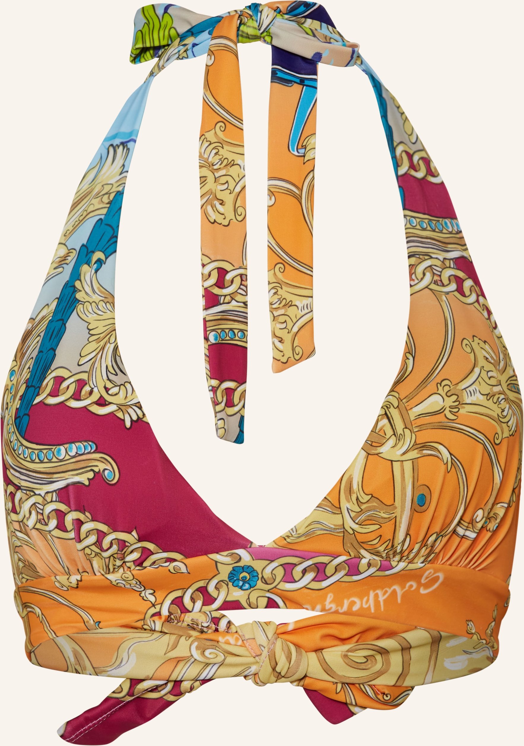 Goldbergh Neckholder-Bikini-Top Tan Miami pink