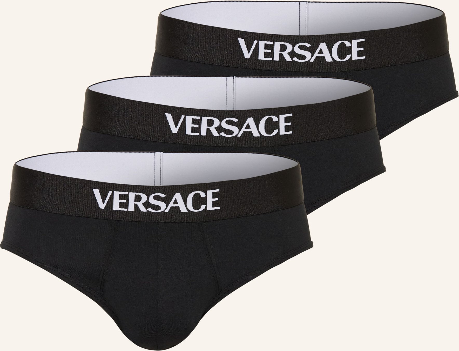 Versace 2er-Pack Slips schwarz