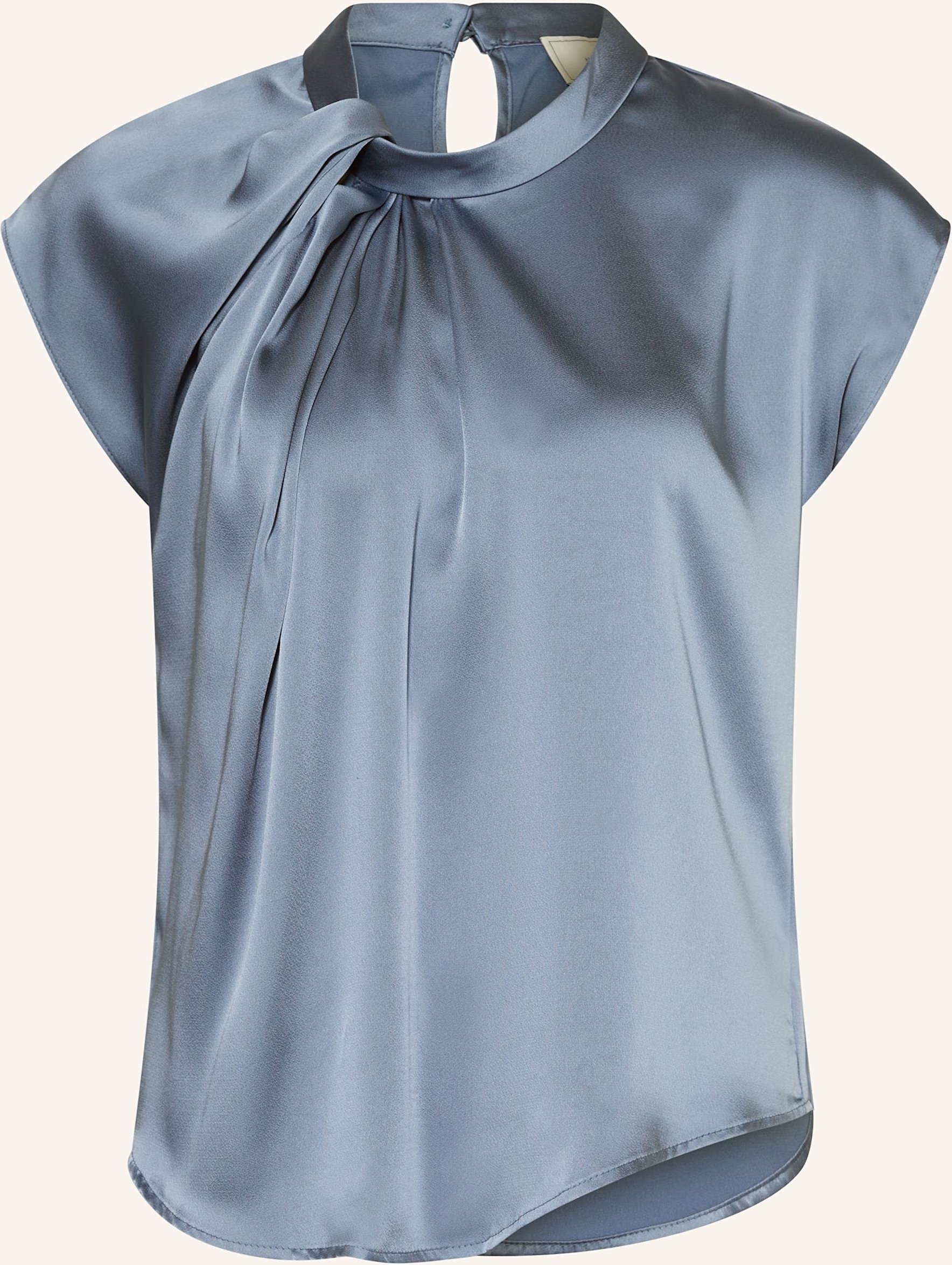 Neo Noir Blusenshirt Fleur Aus Satin blau