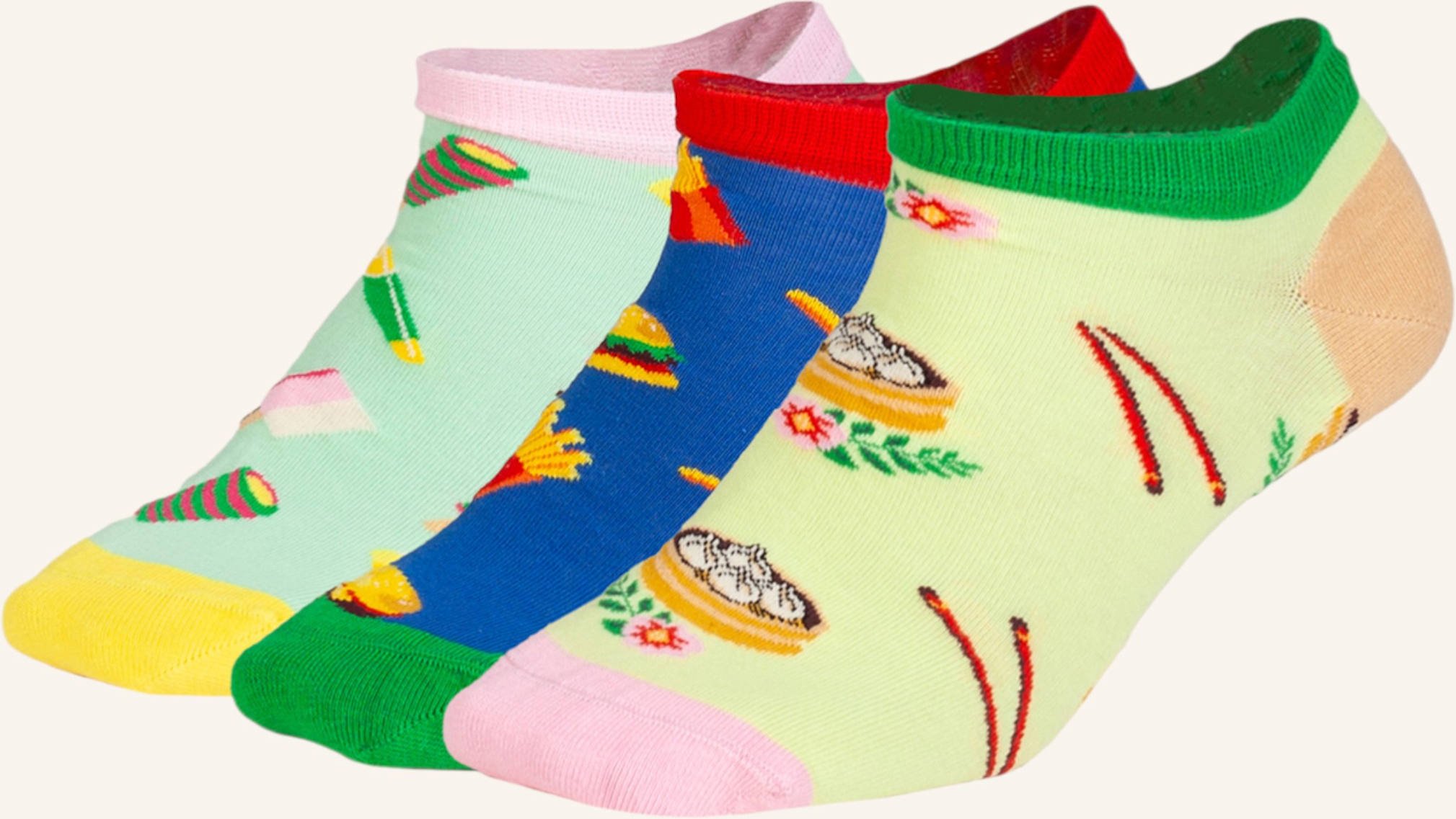 Dillysocks Sneakersocken Short Foodie Dreams gruen