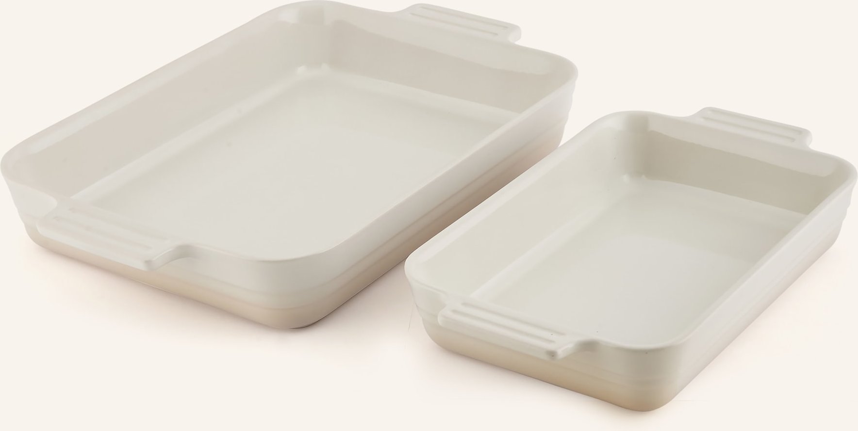 Le Creuset 2er-Set Auflaufformen weiss