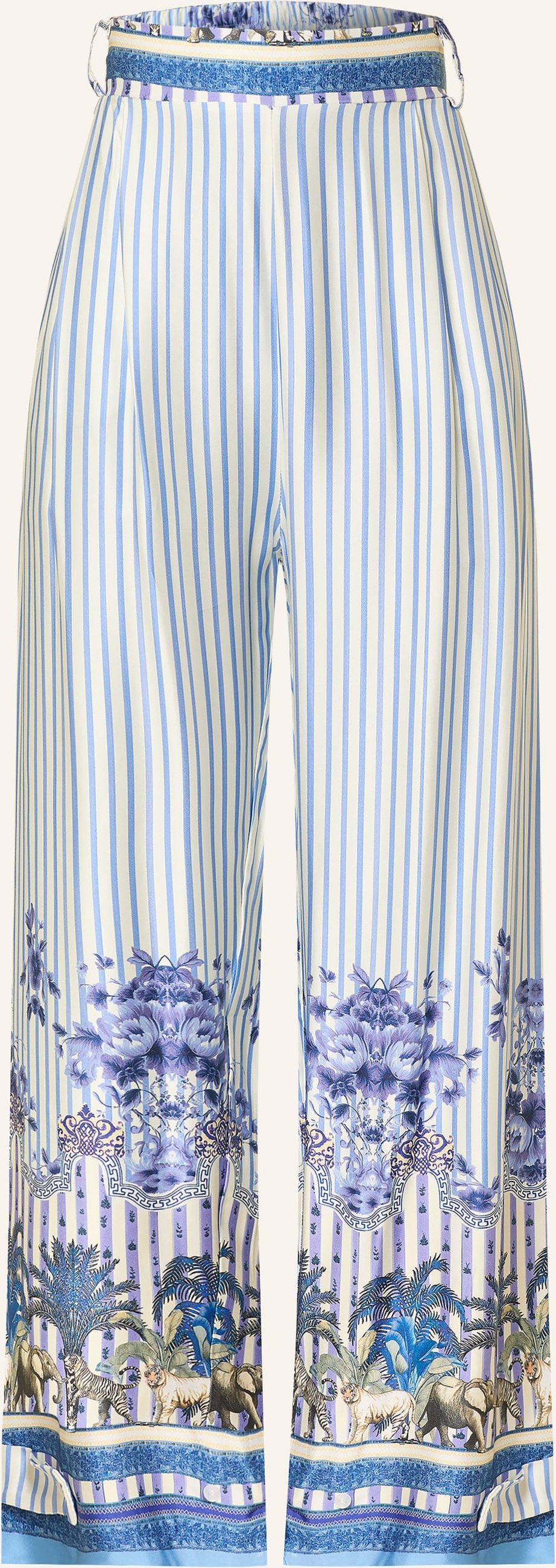 Miss Goodlife Marlenehose Aus Satin blau