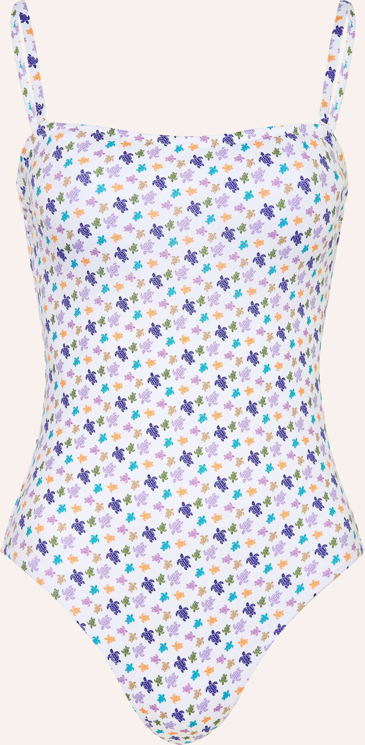 Vilebrequin Bandeau-Badeanzug Micro Facette weiss