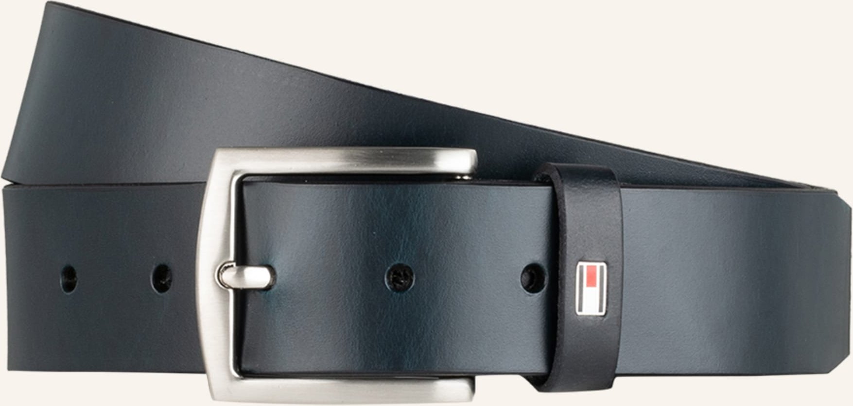 Tommy Hilfiger Ledergürtel New Denton blau