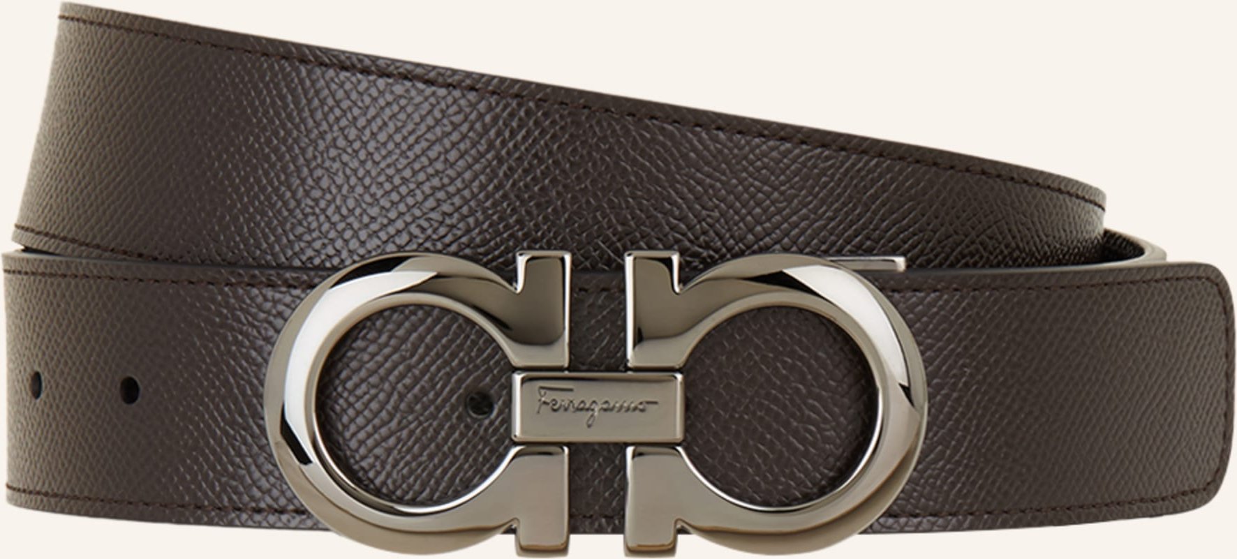 Ferragamo Ledergürtel Zum Wenden braun