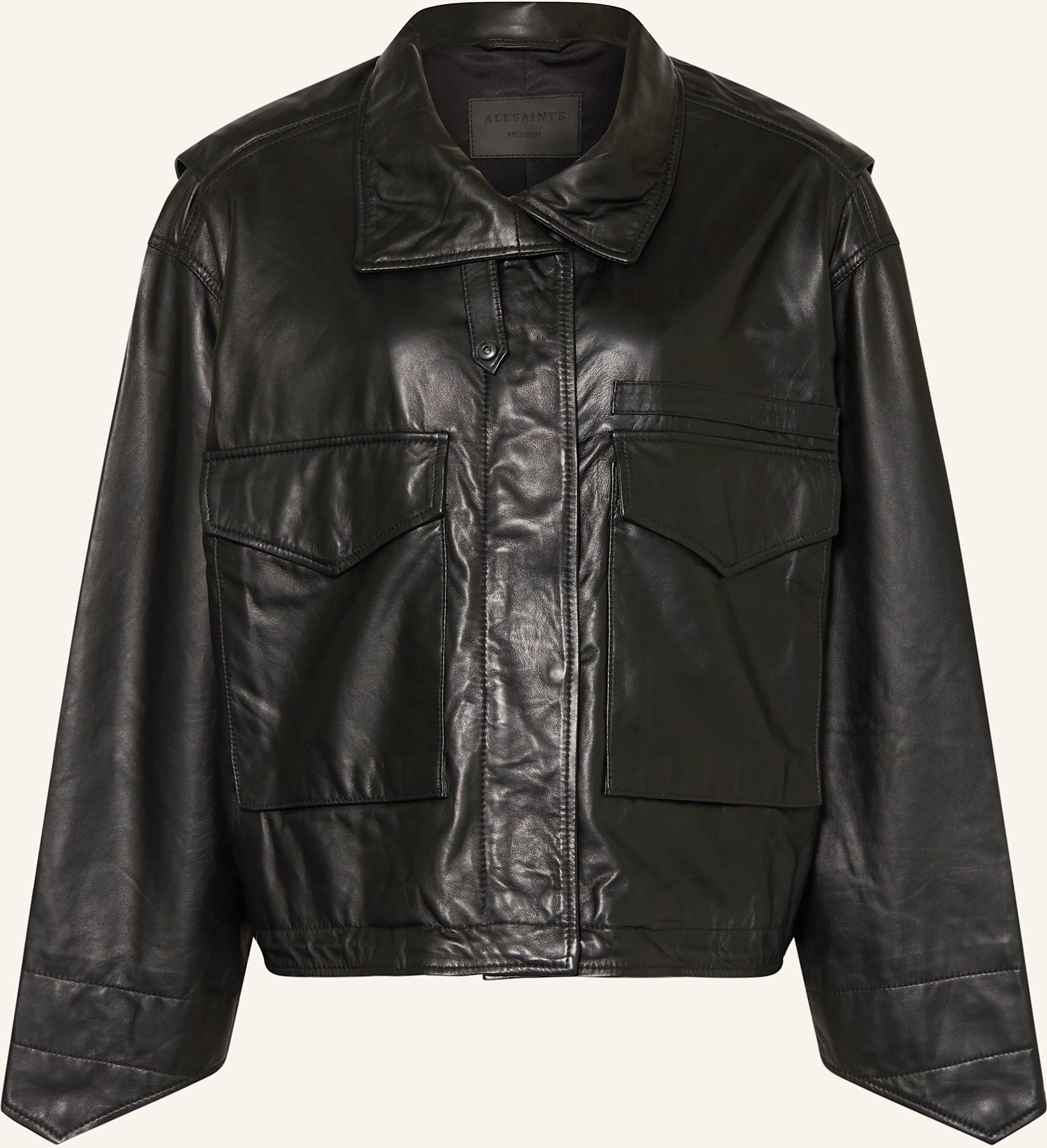 Thumbnail - Allsaints Lederjacke Clay schwarz