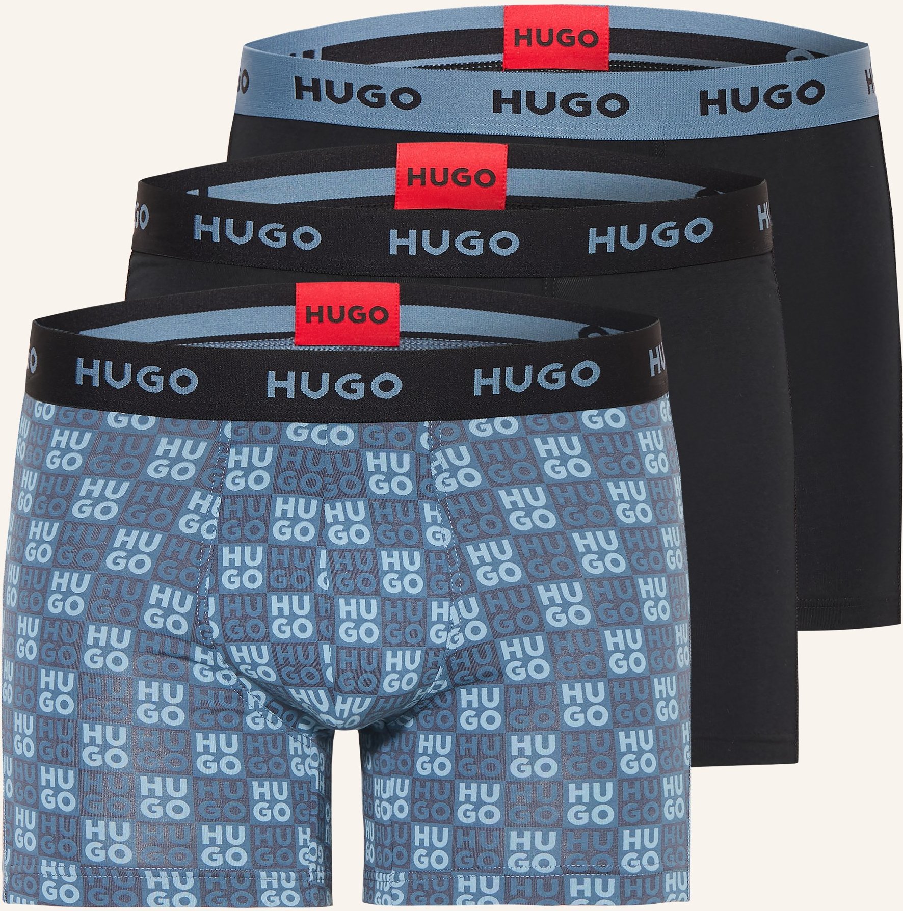 Hugo 3er-Pack Boxershorts blau