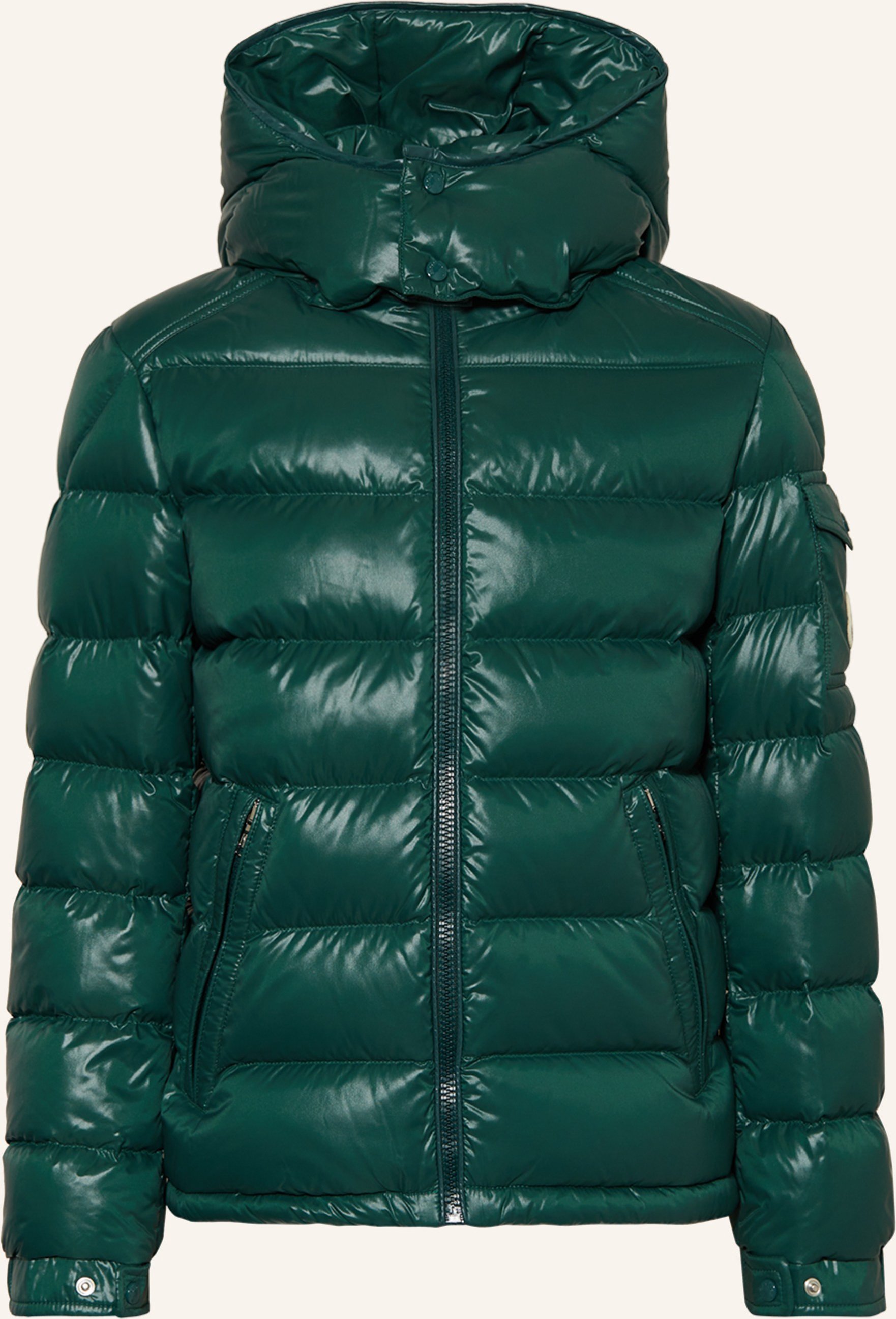 Moncler Enfant Daunenjacke Moncler Maya Mit Abnehmbarer Kapuze gruen