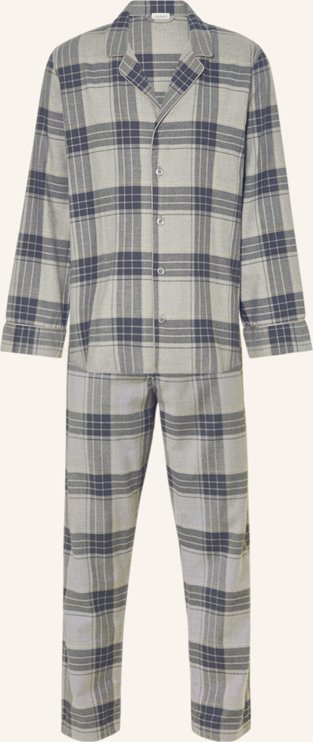Zimmerli Schlafanzug Cozy Flannel Aus Flanell grau