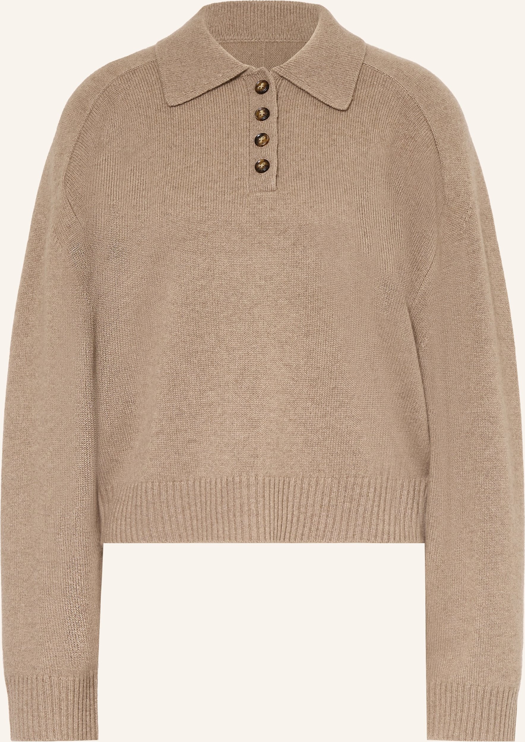 Loulou De Saison Cashmere-Pullover Homere beige