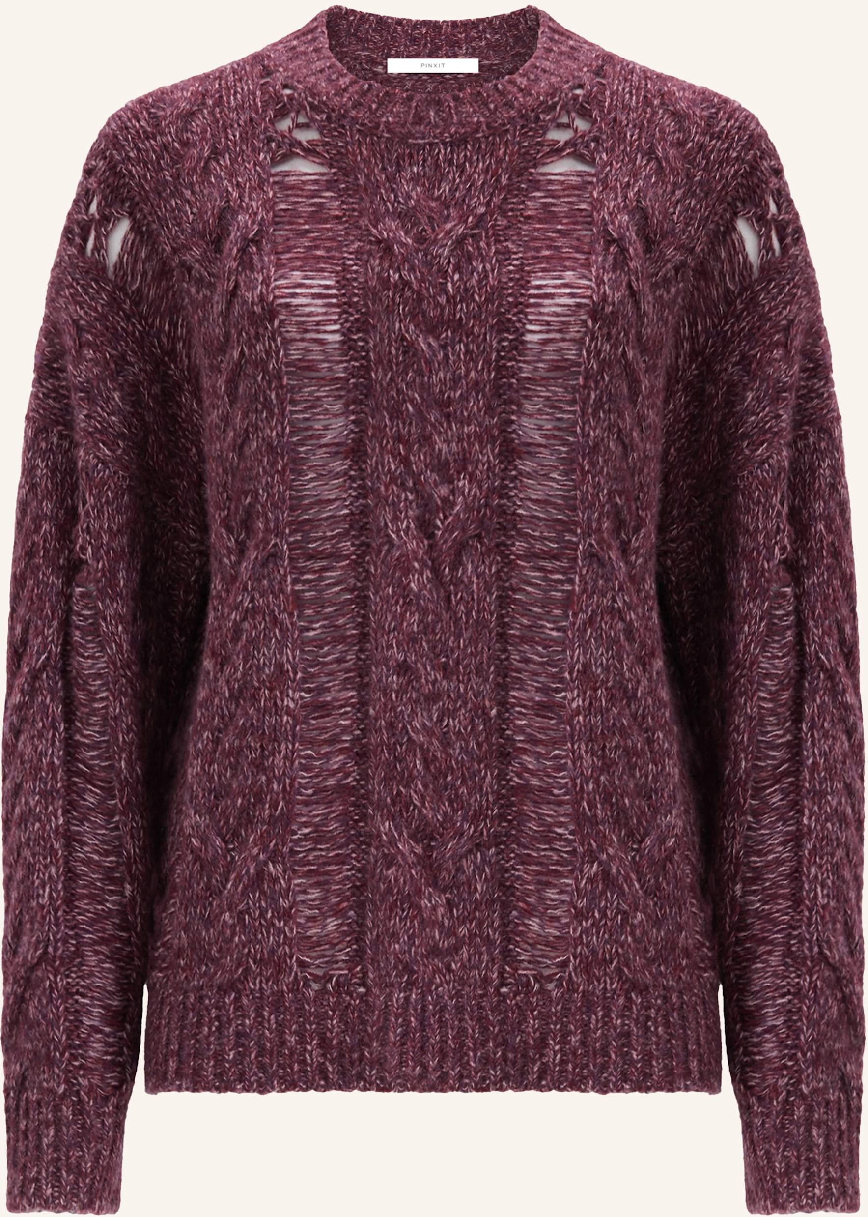 Pinxit Strickpullover Mit Seide rot