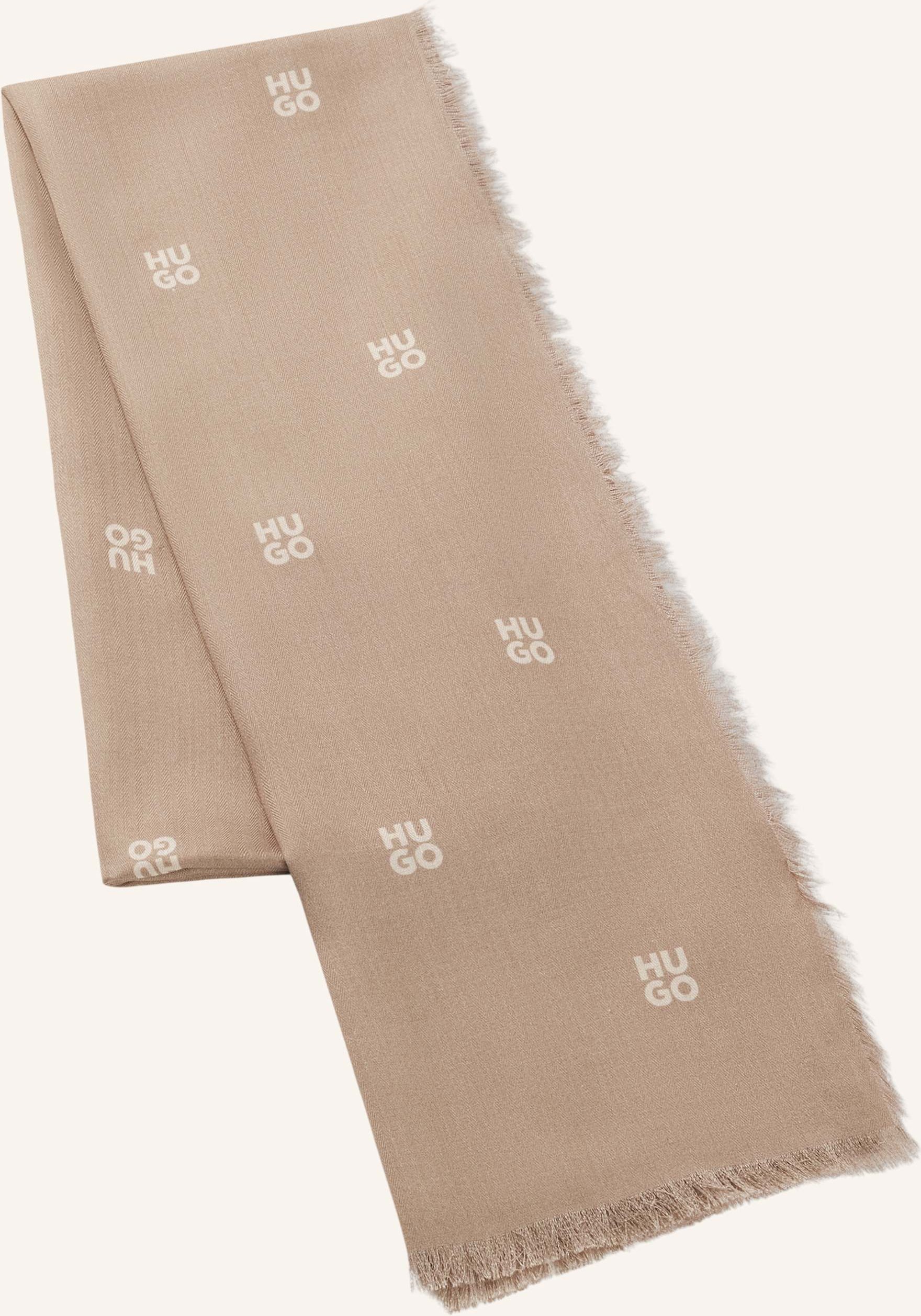 Hugo Gewebter Schal Yonda_75*180 braun