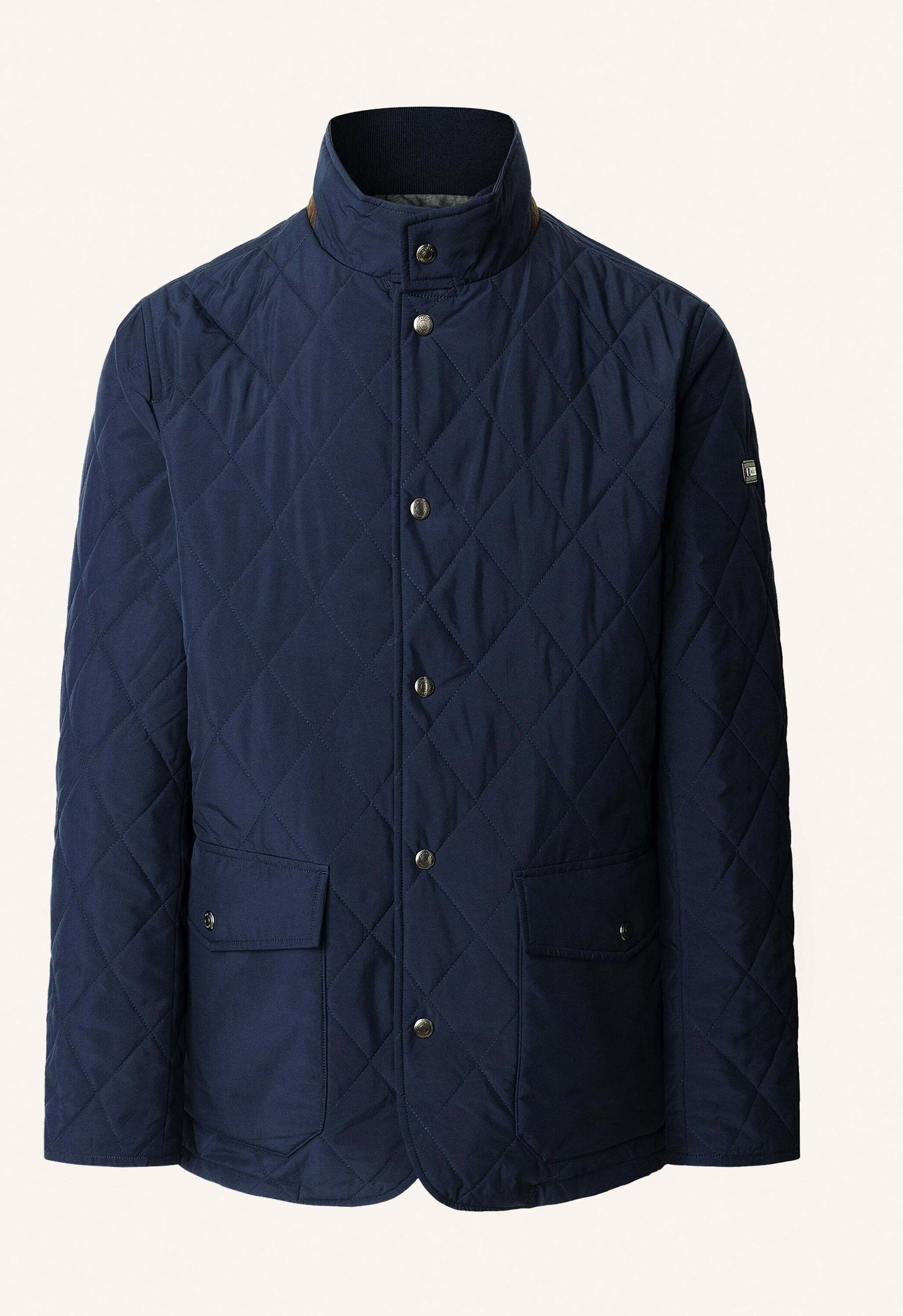 Hackett London Steppjacke Mit Blende blau